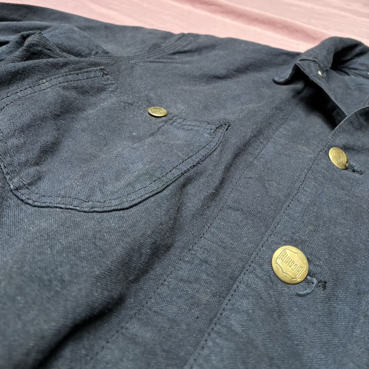 Other BIG SMITH VINTAGE 80s 70s NAVY CHORE JACKET Size US M / EU 48-50 / 2 - 7 Thumbnail