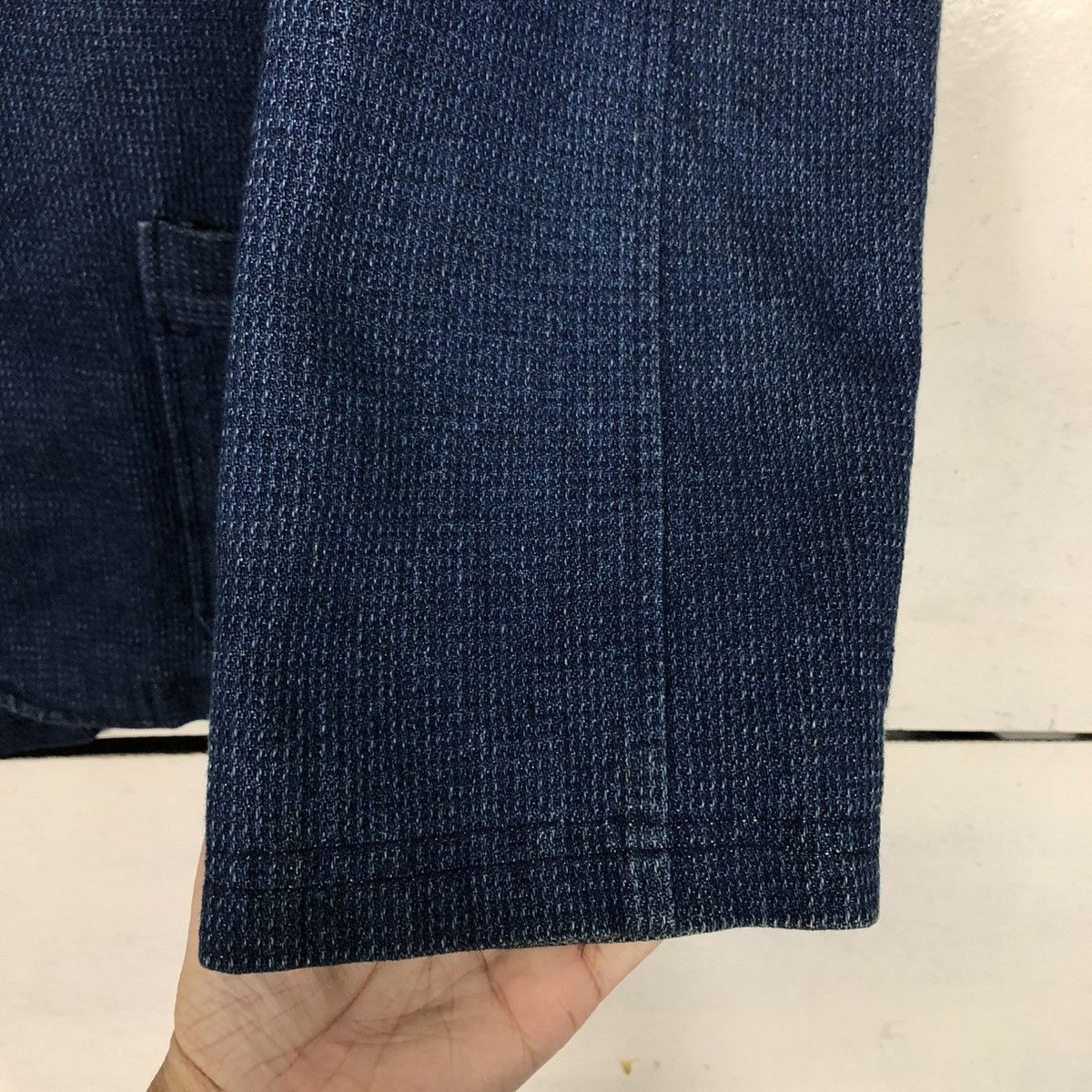Indigo 🔥VINTAGE DENIM WORKER JACKET INDIGO VIVRECLUB ISSEY MIYAKE Size US L / EU 52-54 / 3 - 17 Thumbnail