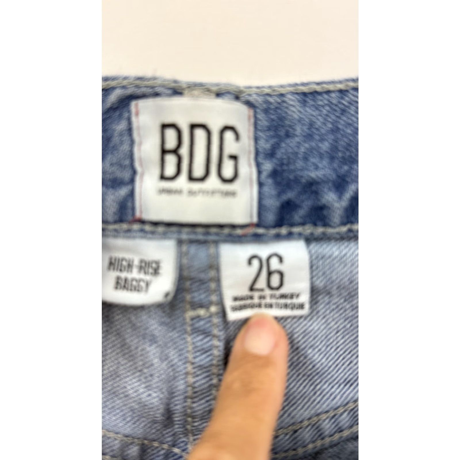 Bdg VINTAGE BDG Womens Jeans High-Rise Baggy Distressed Raw Hem Urban Outfitters 26 Blue Size 26" / US 2 / IT 38 - 5 Thumbnail