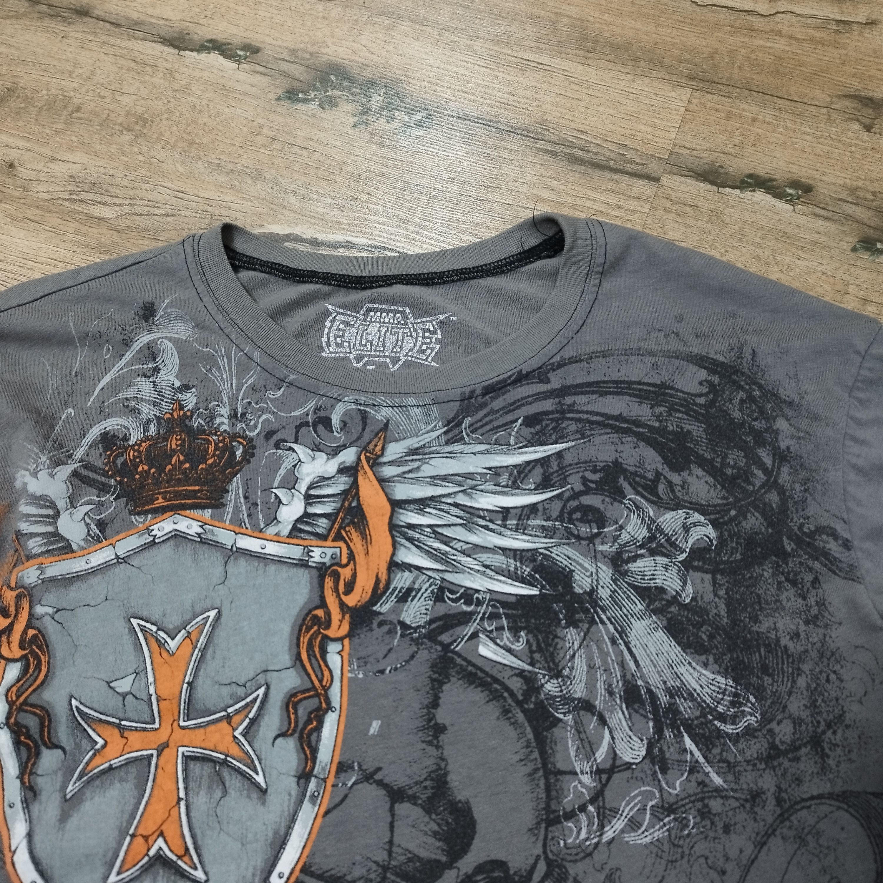 Vintage MMA Elite Layered Long Sleeve Shirt Y2K Grunge Skull Graphic Size US L / EU 52-54 / 3 - 4 Thumbnail