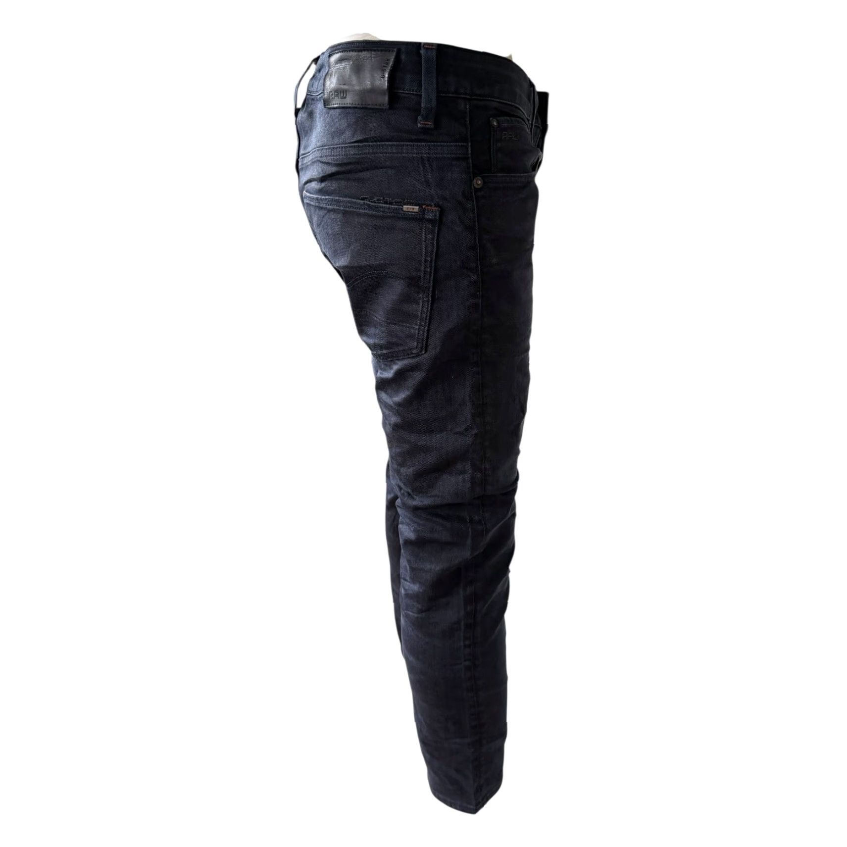 G-Star G-Star RAW 3301 Slim Jeans W33 L30 Mens Dark Grey/Black Denim Zip Fly Slim Jeans Mens W33 L30 Grey Denim Size US 33 - 4 Thumbnail