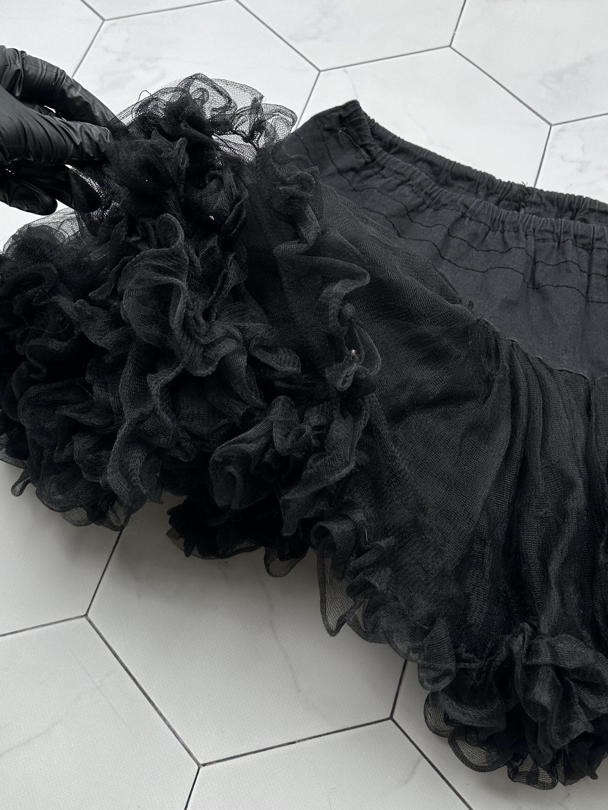 Japanese Brand Vintage Flare Super Lush Mini Skirt E2D15(B8) Size 28" / US 6 / IT 42 - 4 Thumbnail