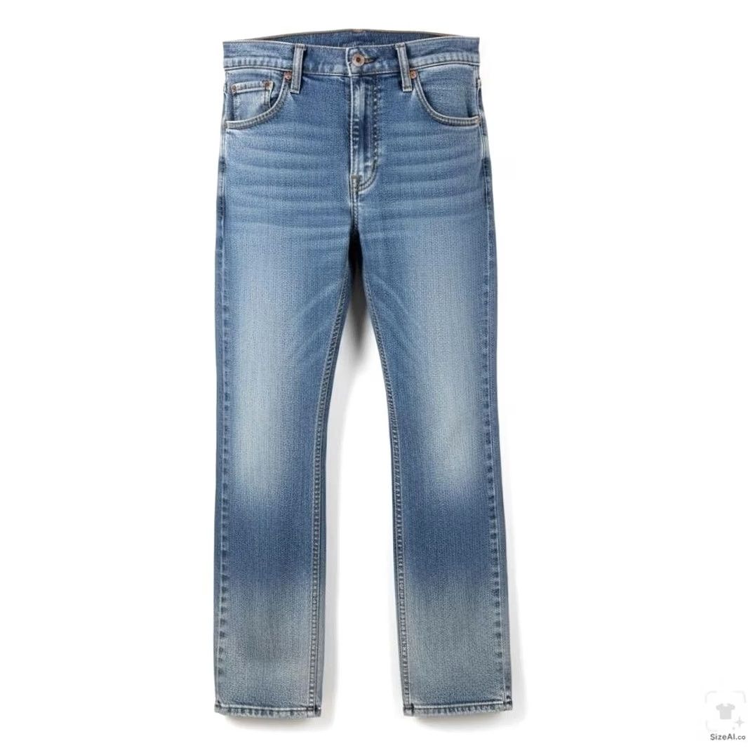 Levi's Levi's 511 Jeans Mens 32x30 Blue Light Wash Slim Tapered Stretch Denim Zip Fly Size US 32 / EU 48 - 2 Thumbnail