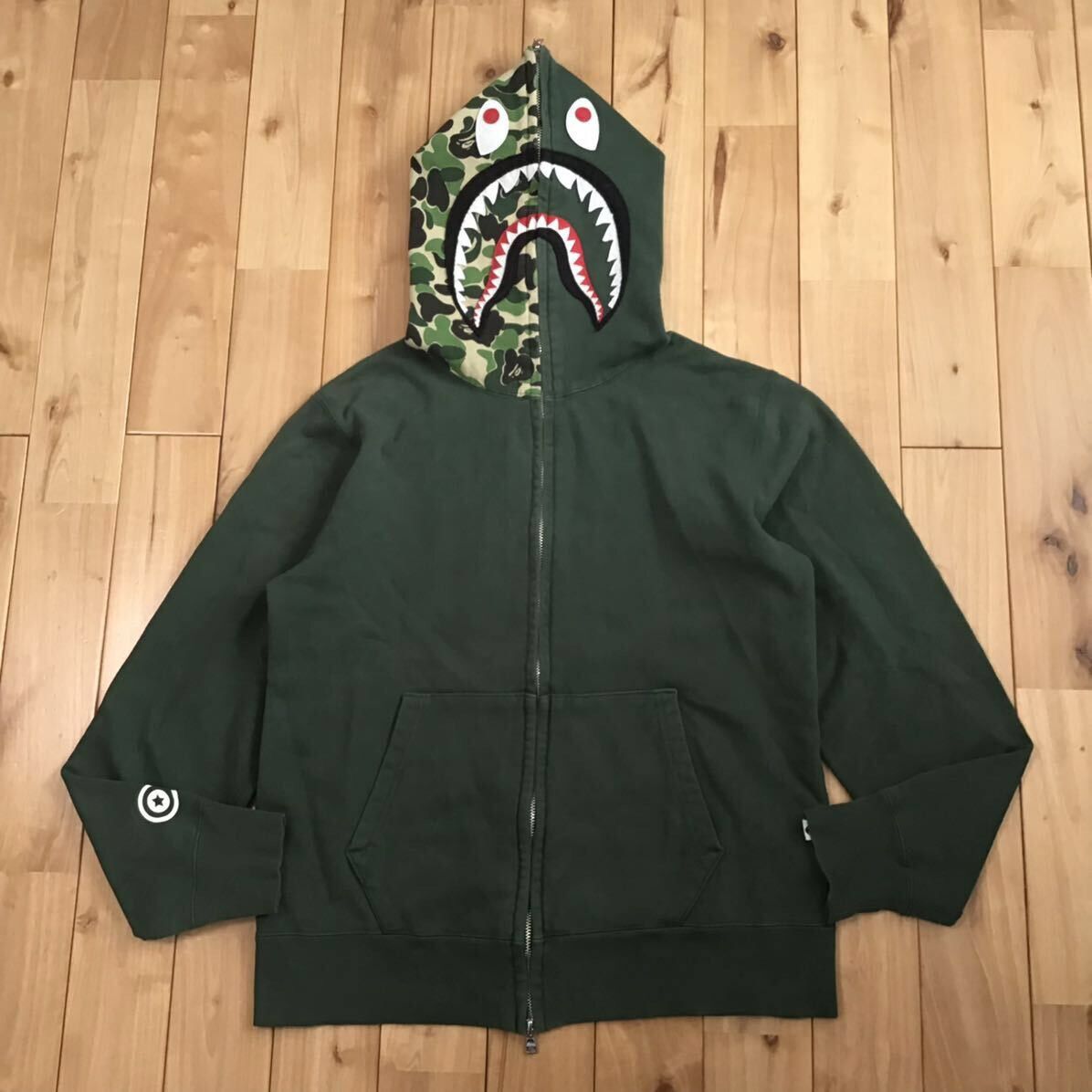 BAPE 1st Camo Shark Full Zip Hoodie (FW23) Green