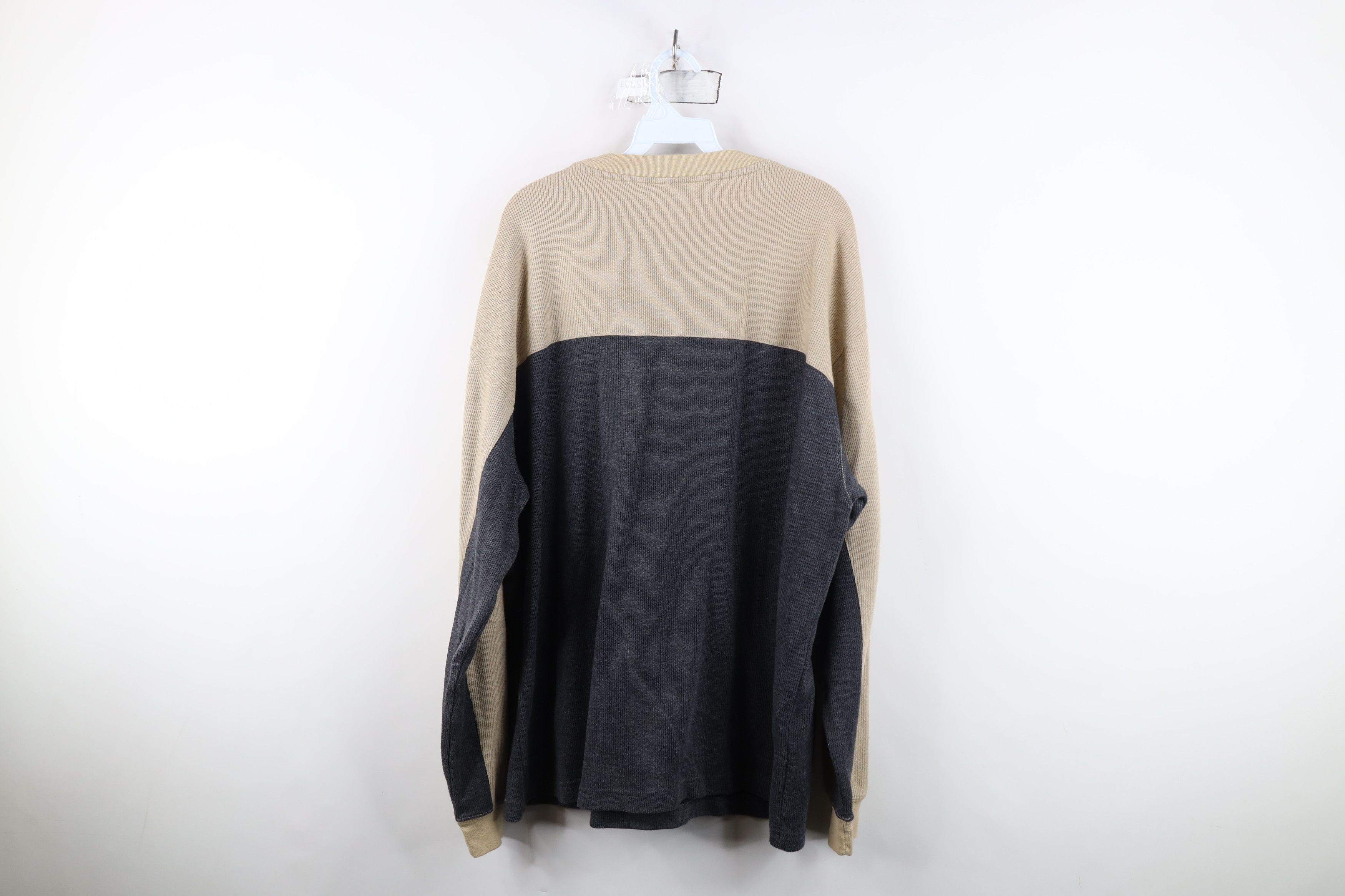 Vintage Vintage 90s Y2K Streetwear Ribbed Knit Long Sleeve T-Shirt Size US XL / EU 56 / 4 - 8 Thumbnail