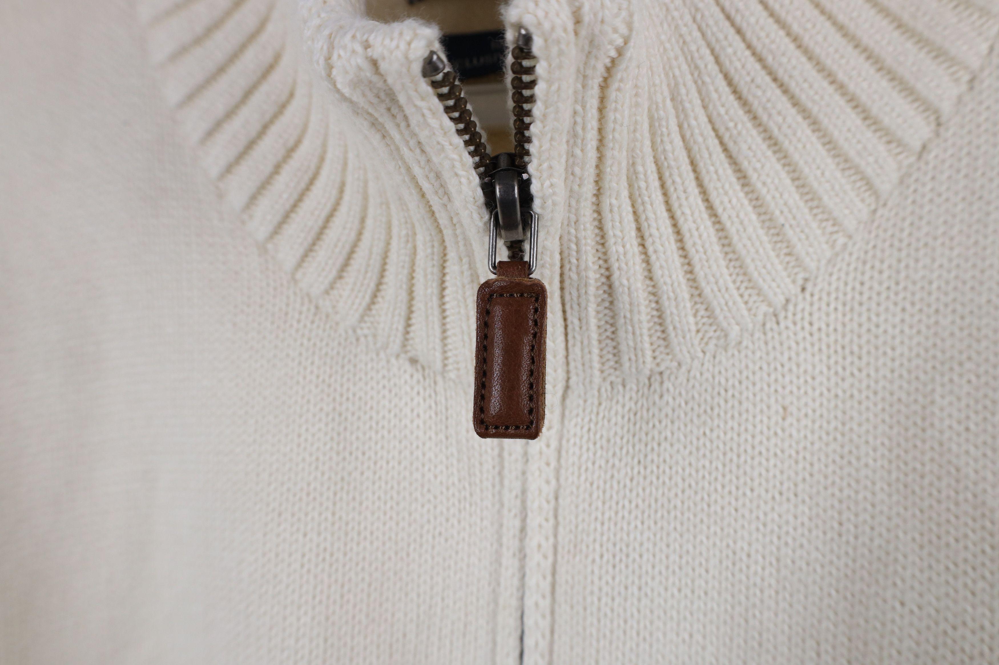 Ralph Lauren Vintage 90s Ralph Lauren Half Zip Pullover Sweater Cream Size US XXL / EU 58 / 5 - 8 Thumbnail