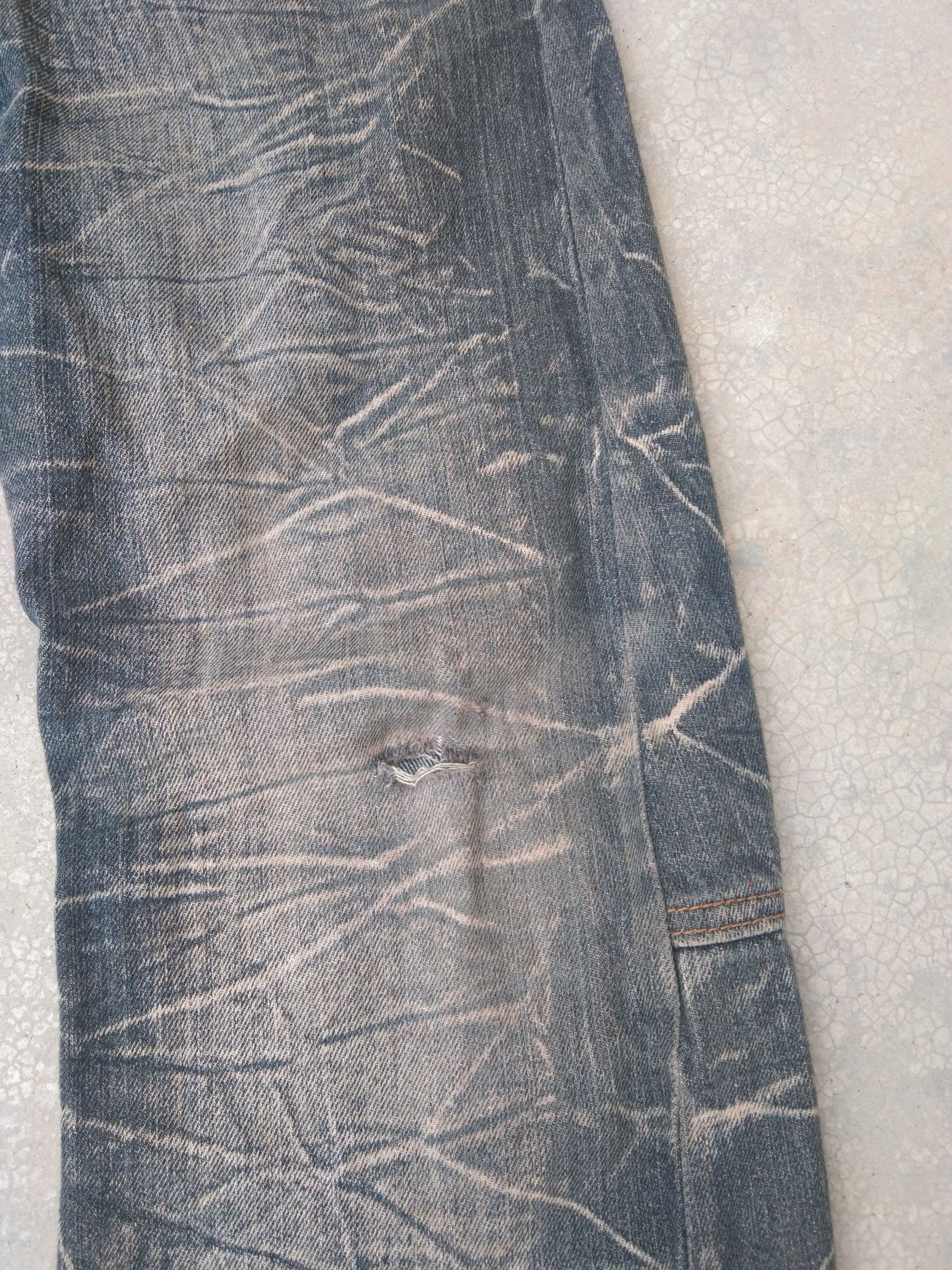 Japanese Brand Vintage Distressed Rusty Double Waist Retro Punk Jeans 29x32 Size US 29 - 5 Thumbnail