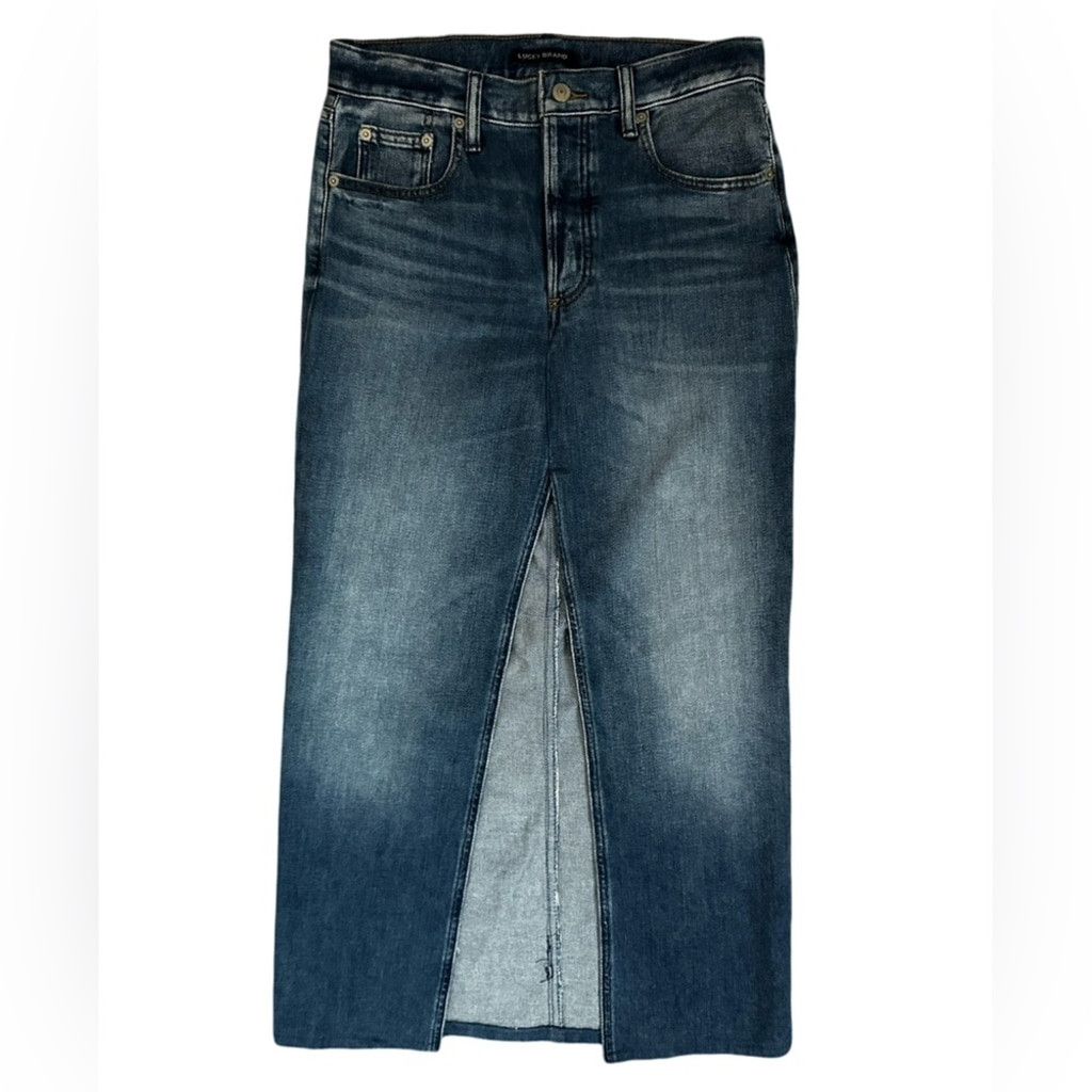 Lucky Brand Lucky Brand Jean Midi Skirt Blue Size 6. Size 28" / US 6 / IT 42 - 1 Thumbnail