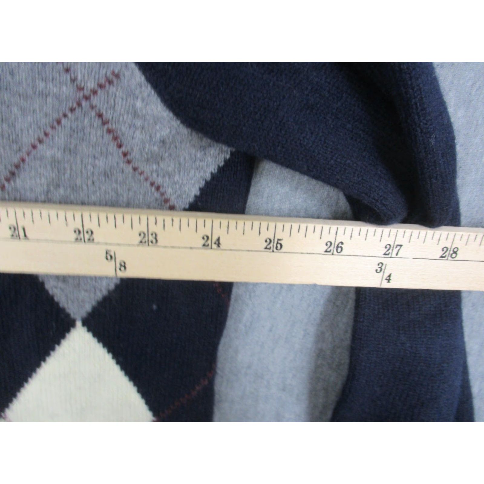 Brooks Brothers VINTAGE Brooks Brothers Sweater Mens XL Navy Argyle Full Zip Scottish Lambswool Pullover Size US XL / EU 56 / 4 - 7 Thumbnail