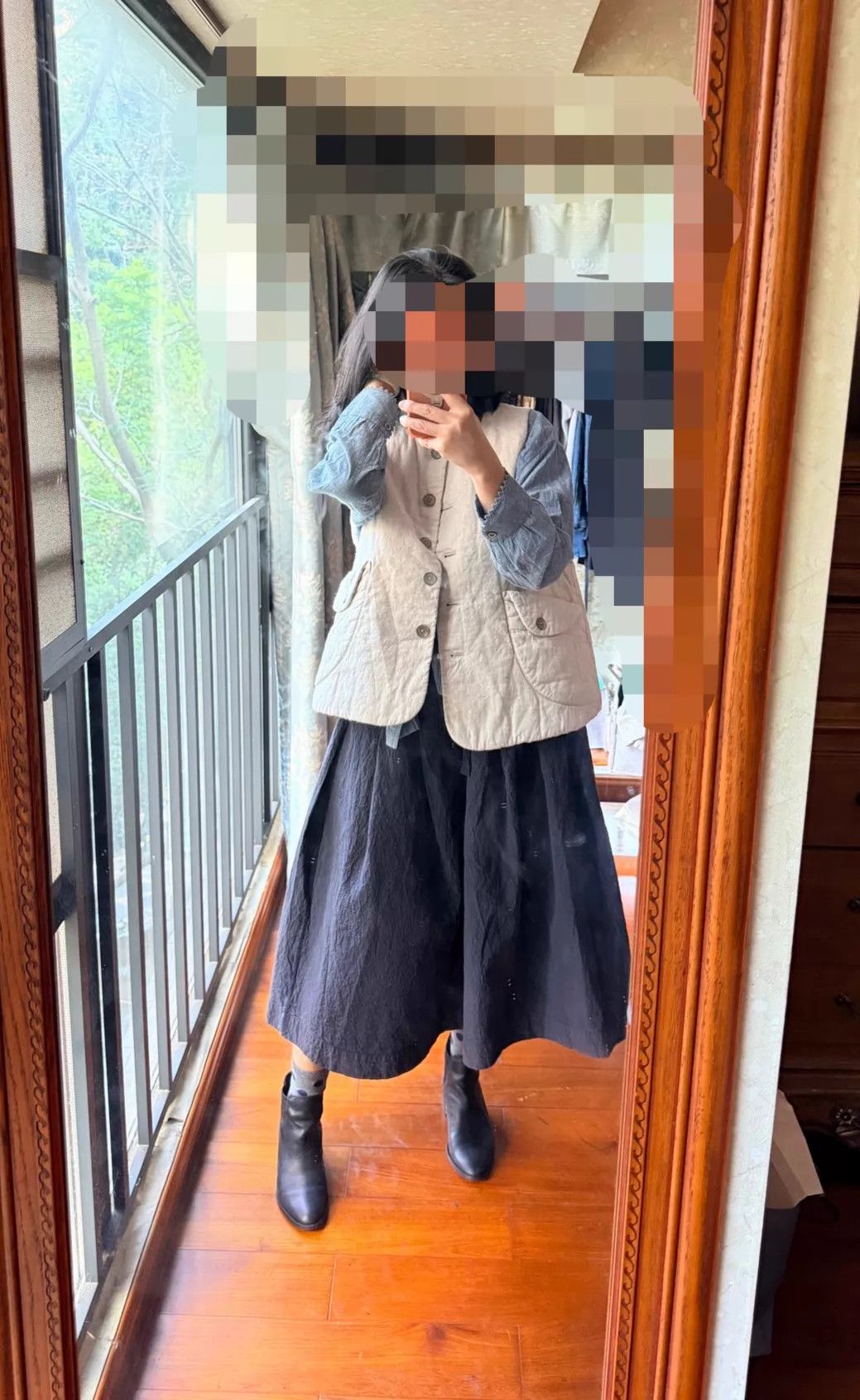 Casey Casey CASEY CASEY Washed Black Paper Cotton Pleated Skirt XS Size 25" / US 0 / IT 36 - 8 Thumbnail