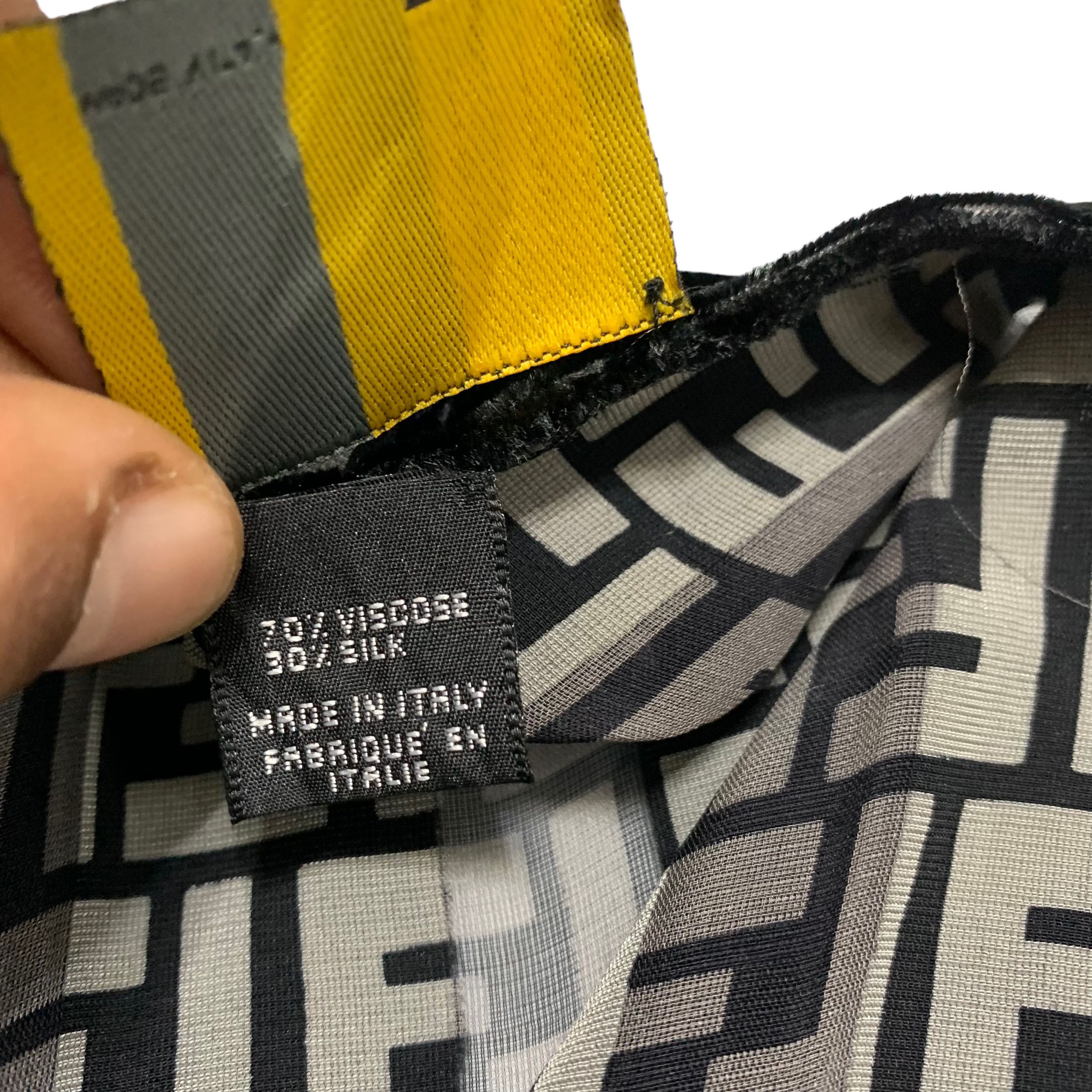 Fendi Fendi Zucca Monogram Silk Scarf Size ONE SIZE - 5 Thumbnail