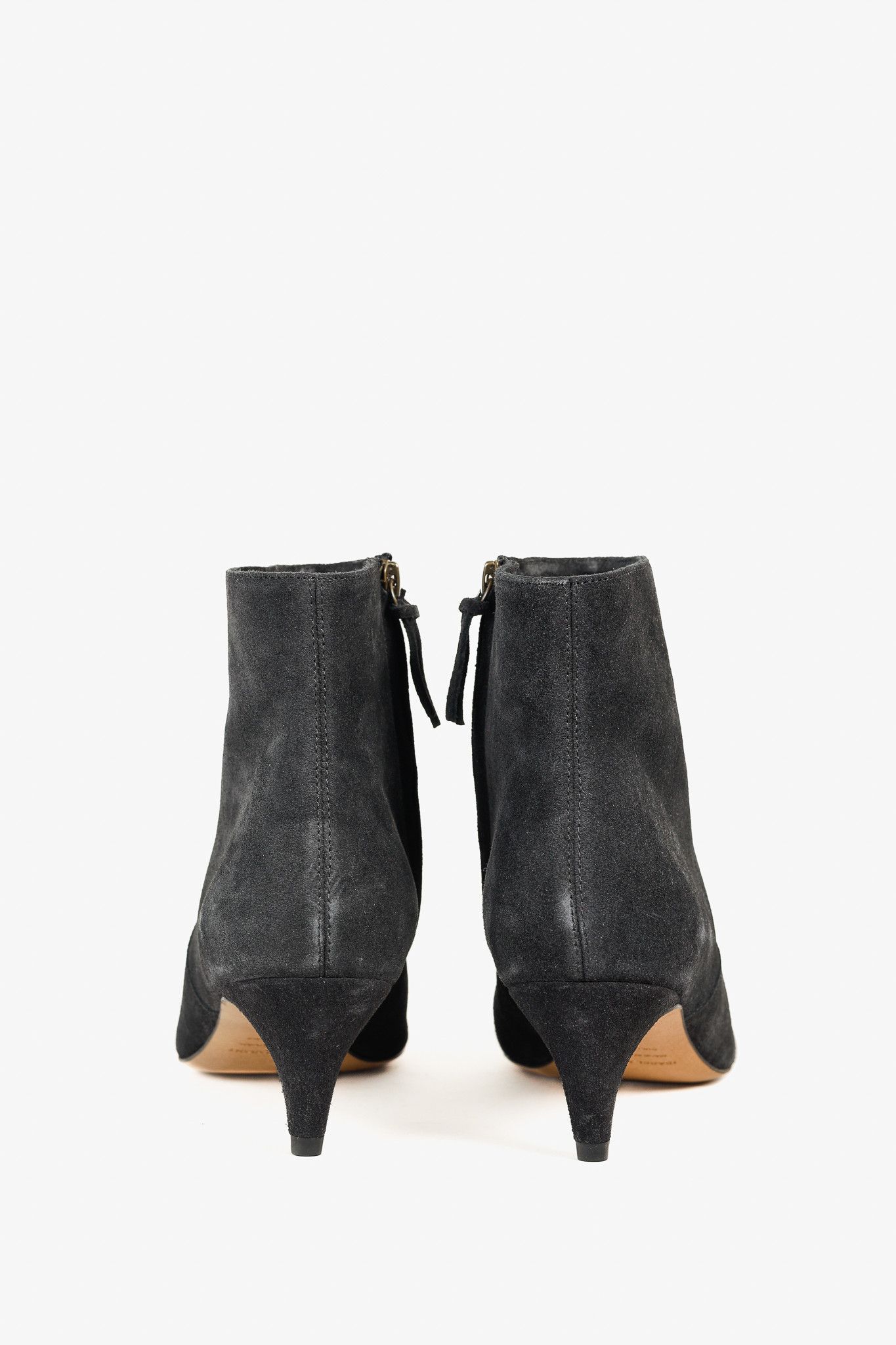 Isabel Marant Isabel Marant Derst Faded Black Velvet Suede Zip Ankle Boots Size US 8.5 / IT 38.5 - 3 Thumbnail