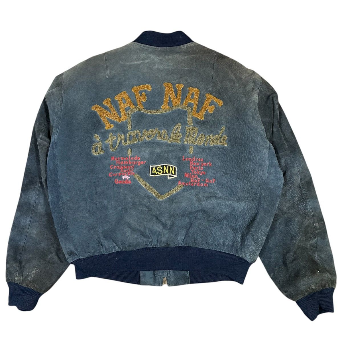 Other Vintage Flight Leather Jacket Naf Naf Big Logo Size M Size US M / EU 48-50 / 2 - 1 Thumbnail
