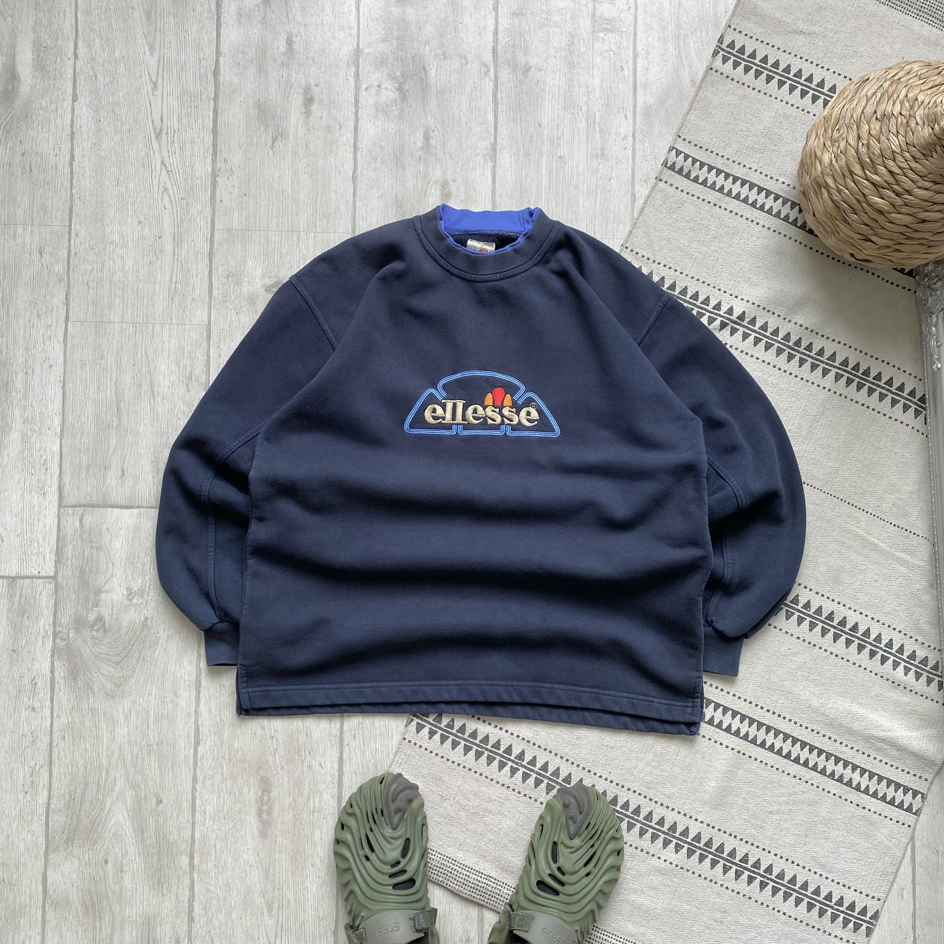 Ellesse Vintage 80-90s Ellesse Boxy Sweatshirt Y2K center logo Size US L / EU 52-54 / 3 - 1 Thumbnail