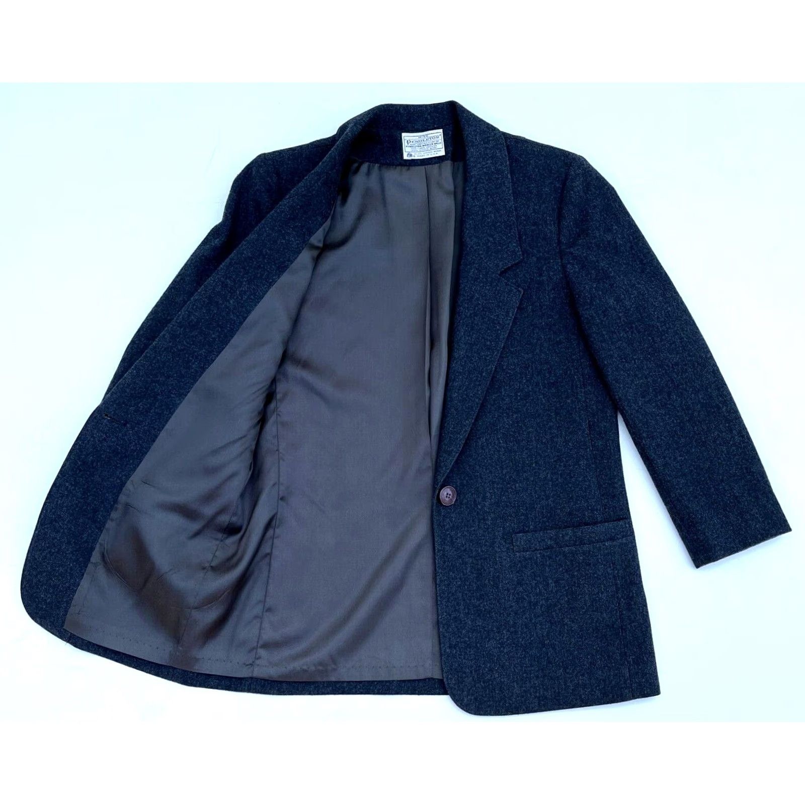 Pendleton VINTAGE Pendleton Women's Blazer 90s 100% Virgin Wool Made in USA Sz 6 Gray Size M / US 6-8 / IT 42-44 - 2 Thumbnail