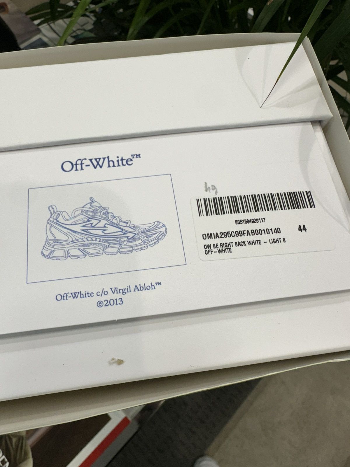 Off-White OFF-WHITE - Be Right Back Sneakers White Light Blue Size US 11 / EU 44 - 7 Thumbnail