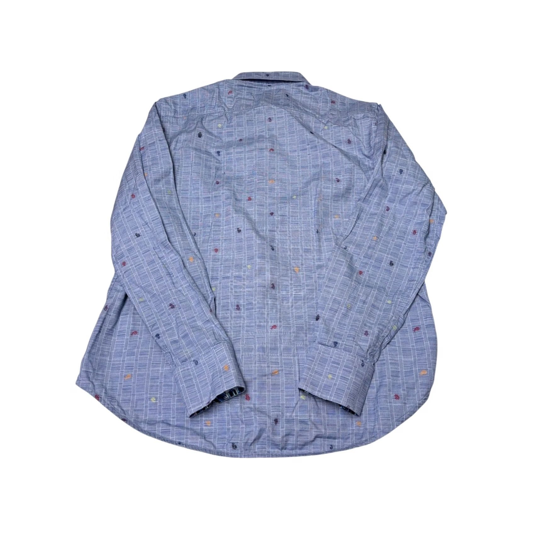 Robert Graham Robert Graham Shirt Geometric Button-Up Long Sleeve Classic Fit Mens Blue Print Size M Size US M / EU 48-50 / 2 - 7 Thumbnail