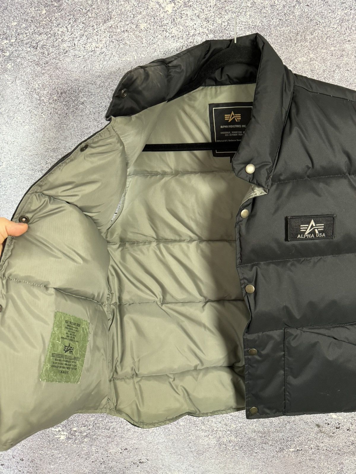 Alpha Industries × Vintage Rare Alpha Industries Down Puffer Vests USA Small Size US S / EU 44-46 / 1 - 12 Thumbnail