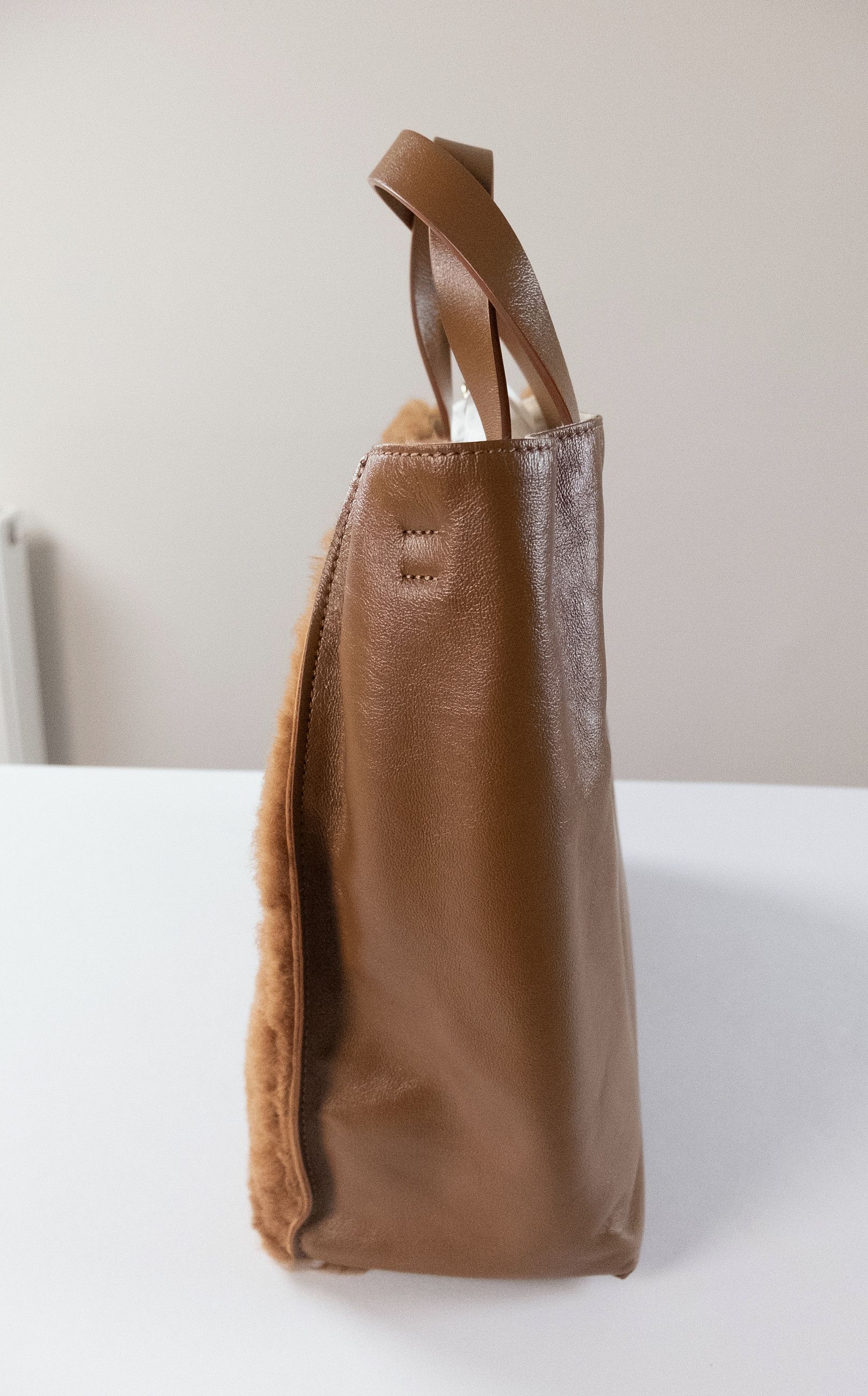 Marni MARNI Museo Small brown Shearling soft shoulder bag Size ONE SIZE - 9 Thumbnail