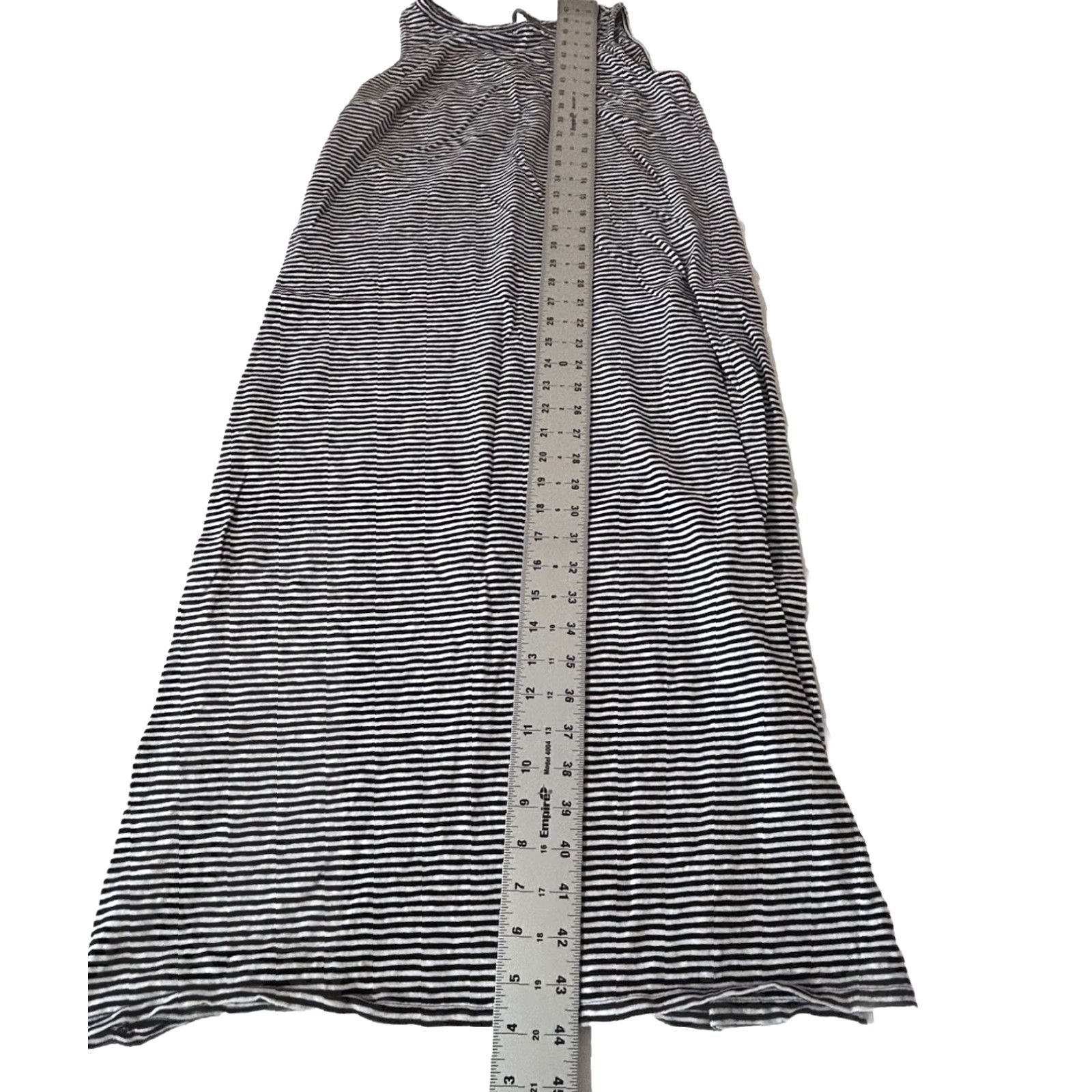Talbots Talbots Sleeveless Maxi Dress Women M Navy Blue White Striped Keyhole Back Side Slits Pattern Multicolor Nautical Preppy 90s? Size M / US 6-8 / IT 42-44 - 6 Thumbnail