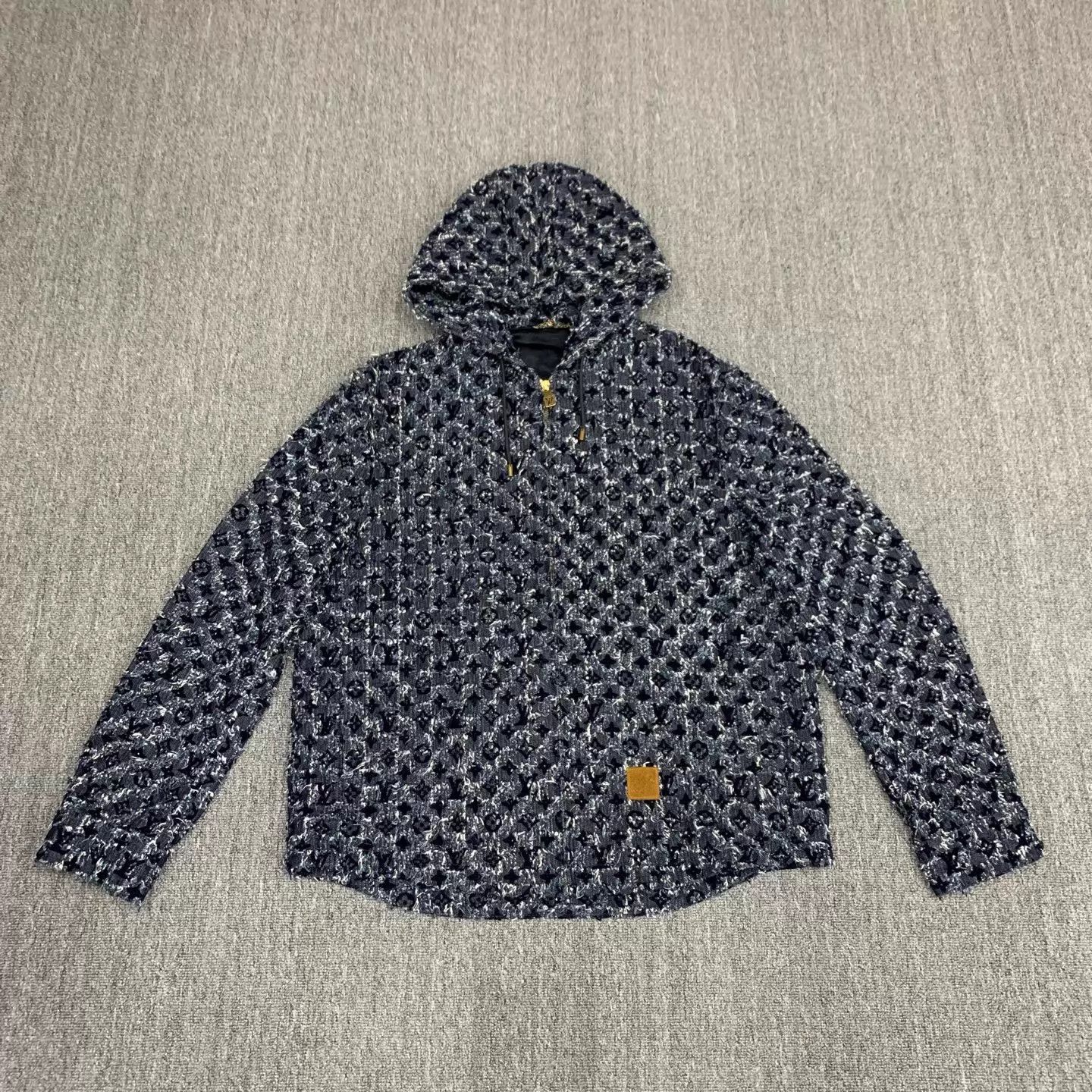 Louis Vuitton LV Blue flocked Monogram allover jacket 50 98 New Size US M / EU 48-50 / 2 - 1 Thumbnail