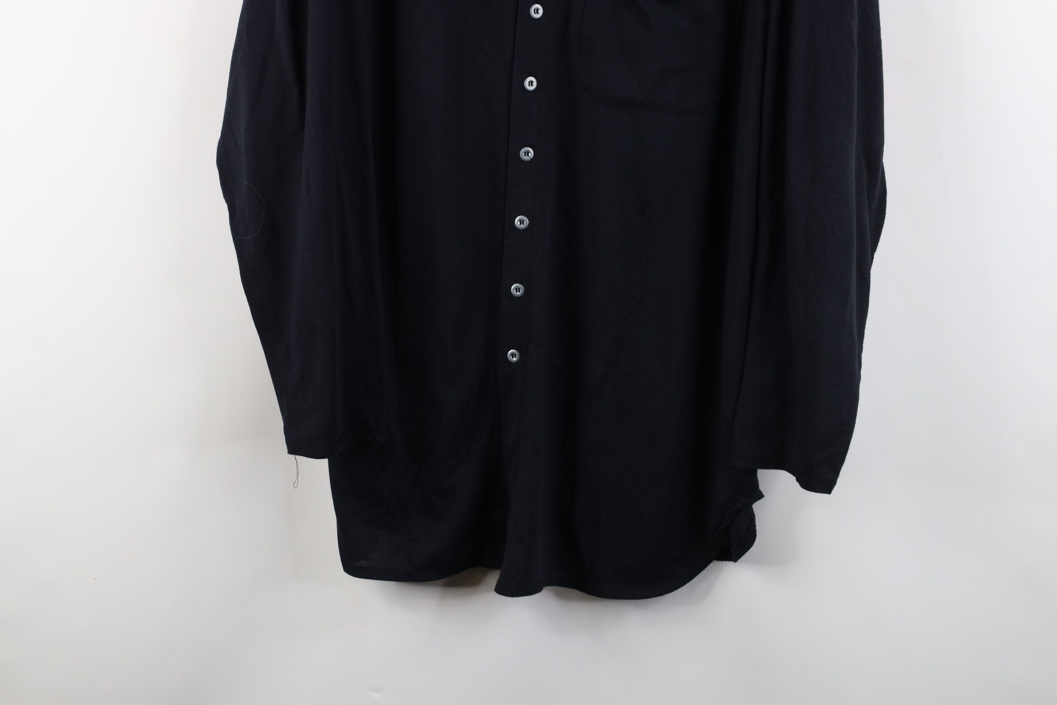 Express × Vintage Vintage 90s Express Knit Collared Button Shirt Black Size US L / EU 52-54 / 3 - 3 Thumbnail