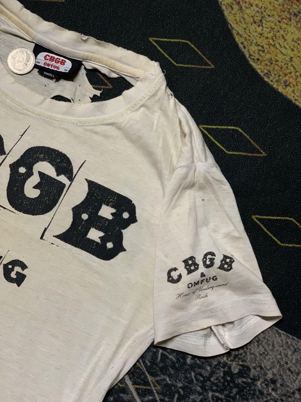 Band Tees × Vintage 💥Vintage CBGB “Home Of Underground Rock” Trashed Dirty Tees Size US S / EU 44-46 / 1 - 4 Thumbnail