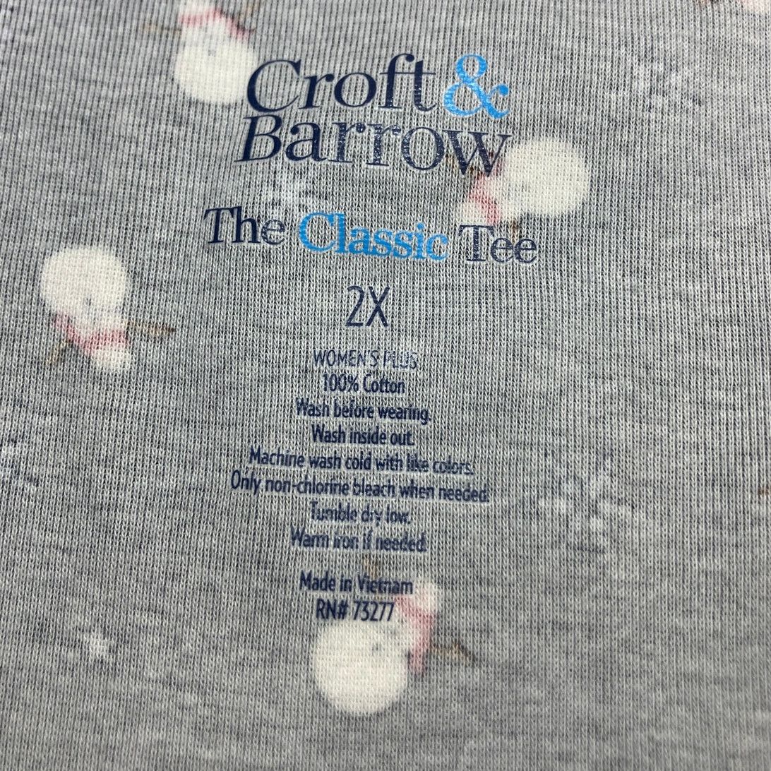 Croft & Barrow Croft & Barrow Blue Snowflakes Snowman Long Sleeve Women 2X Size XXL / US 16-18 / IT 52-54 - 3 Thumbnail