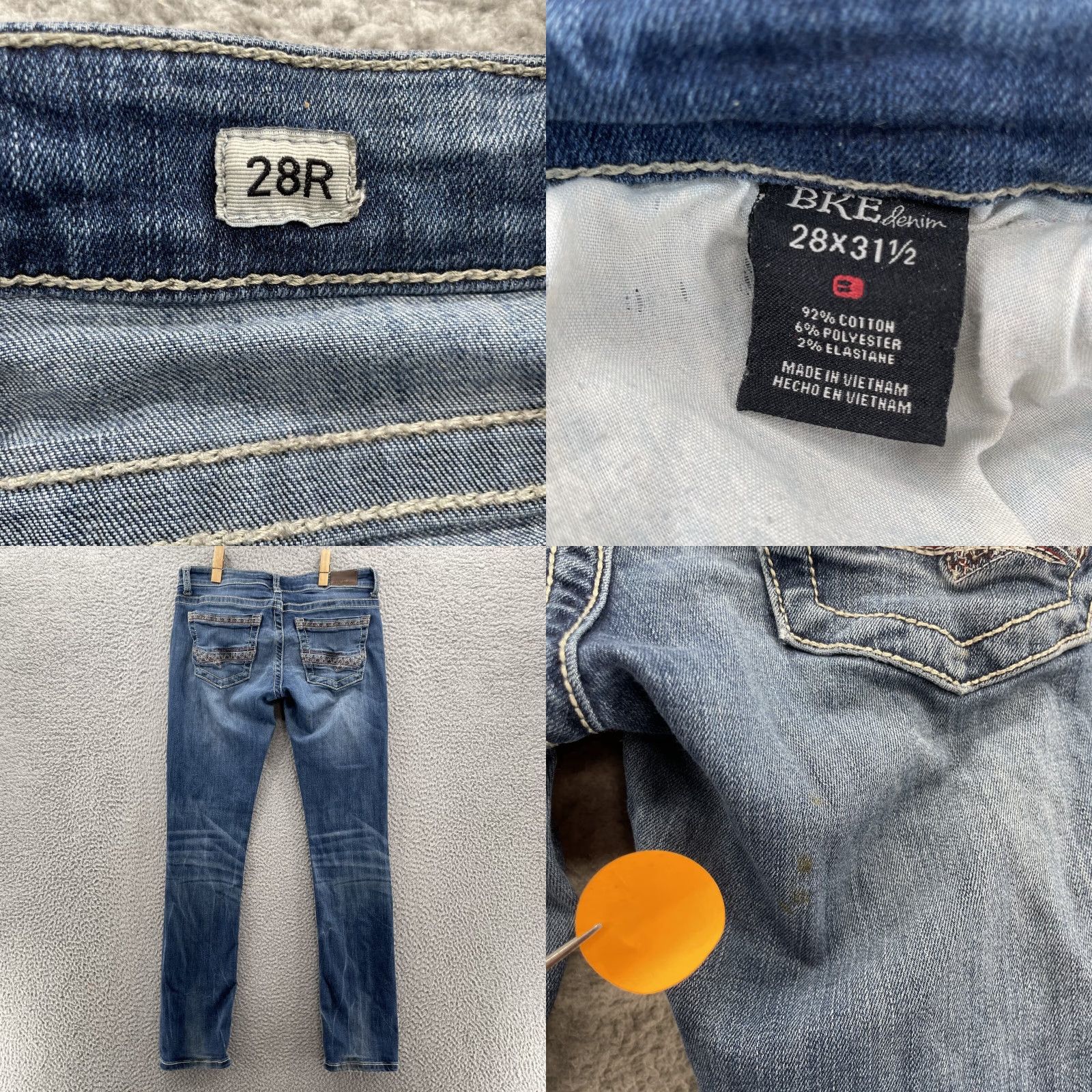 Vintage BKE Stella Jeans Women 30x30 Buckle Jeans Western Cowgirl Y2k 90s 5-Pocket Embroidered Denim Blue Stretch Jeans Womens Size 36" / US 14 / IT 50 - 8 Thumbnail