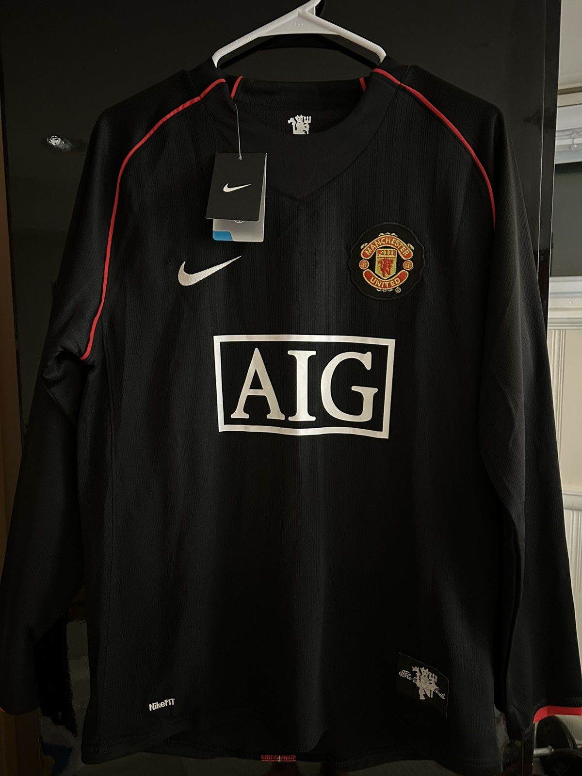 Ronaldo black Manchester united 2007/2008 jersey