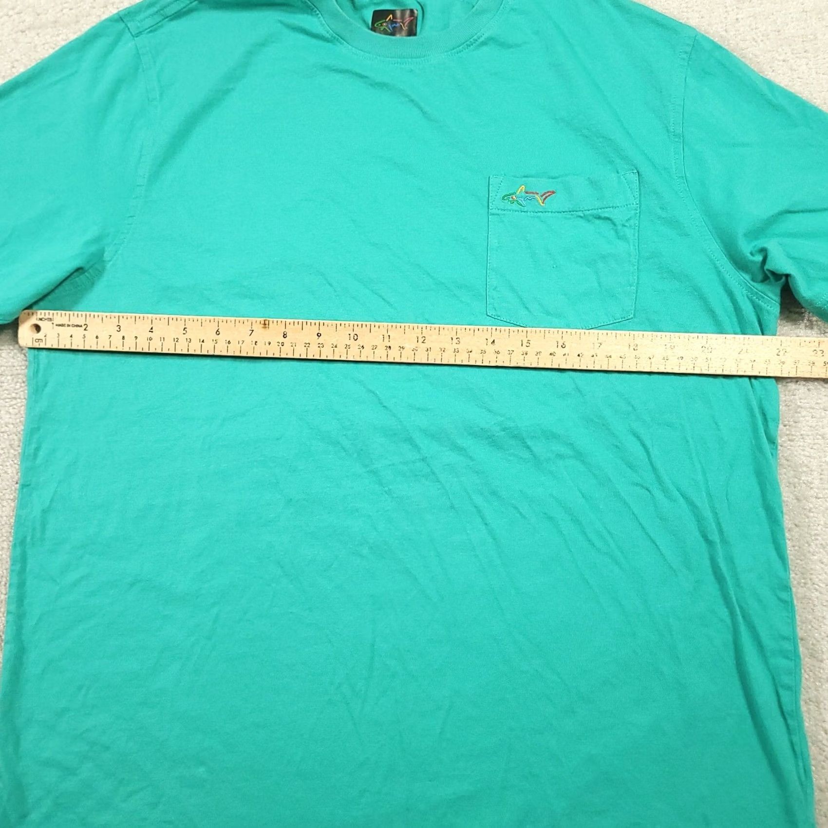 AQUA VINTAGE Greg Norman Pocket Tee Shirt Short Sleeve Sz L Bright Aqua Mens T-Shirt Cotton Pocket Short Sleeve Crew Neck 3XL Size US XXL / EU 58 / 5 - 3 Thumbnail