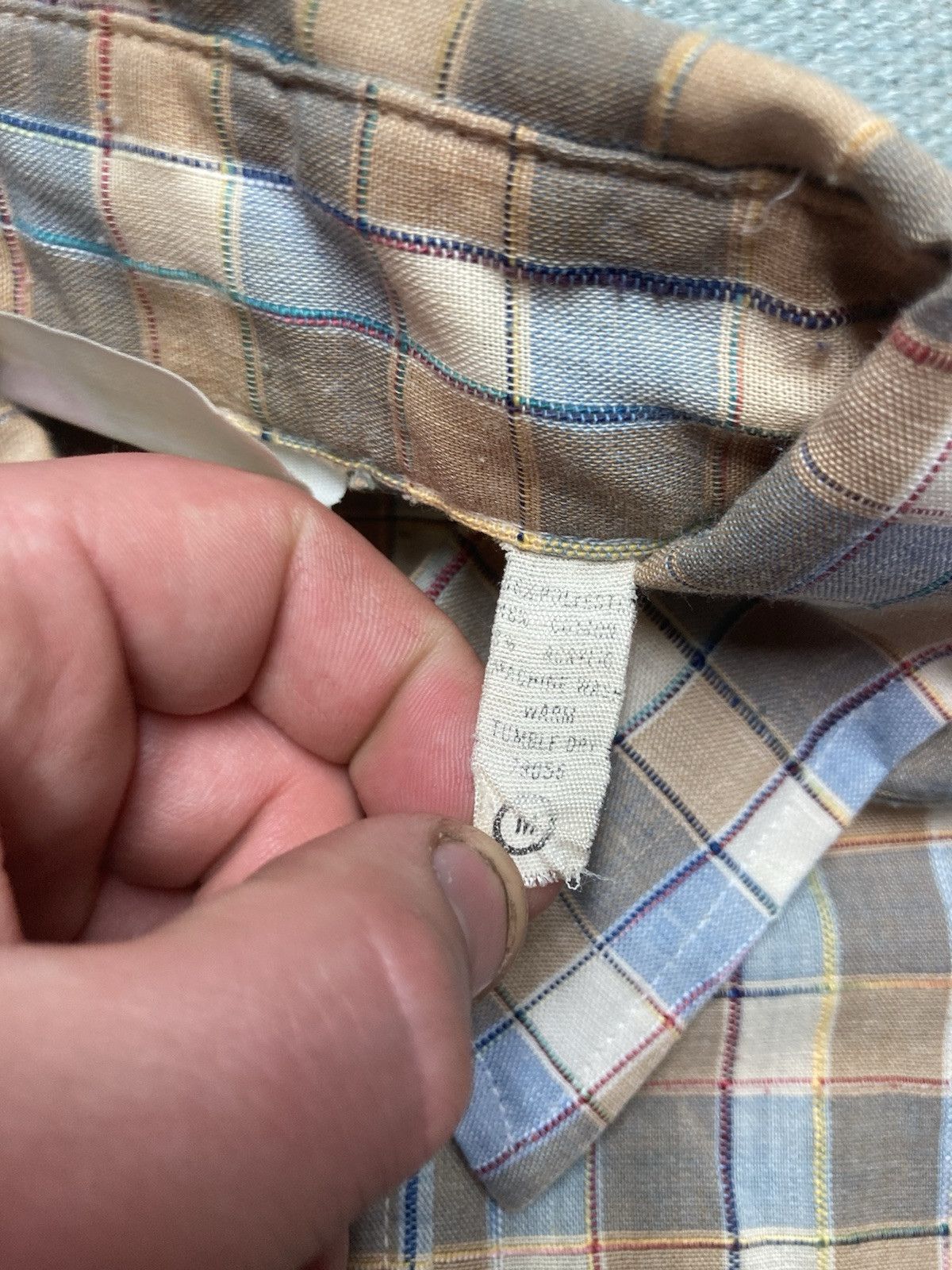 Sears × Vintage Vintage 70s button shirt sears kings road plaid medium Size US M / EU 48-50 / 2 - 6 Thumbnail