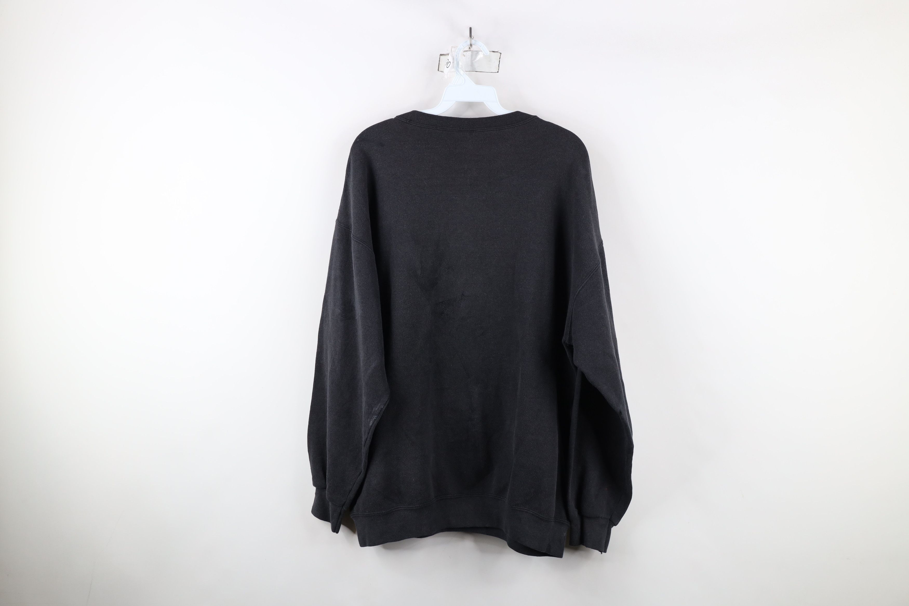 Vintage Vintage 90s Streetwear Blank Crewneck Sweatshirt Black Size US L / EU 52-54 / 3 - 13 Thumbnail