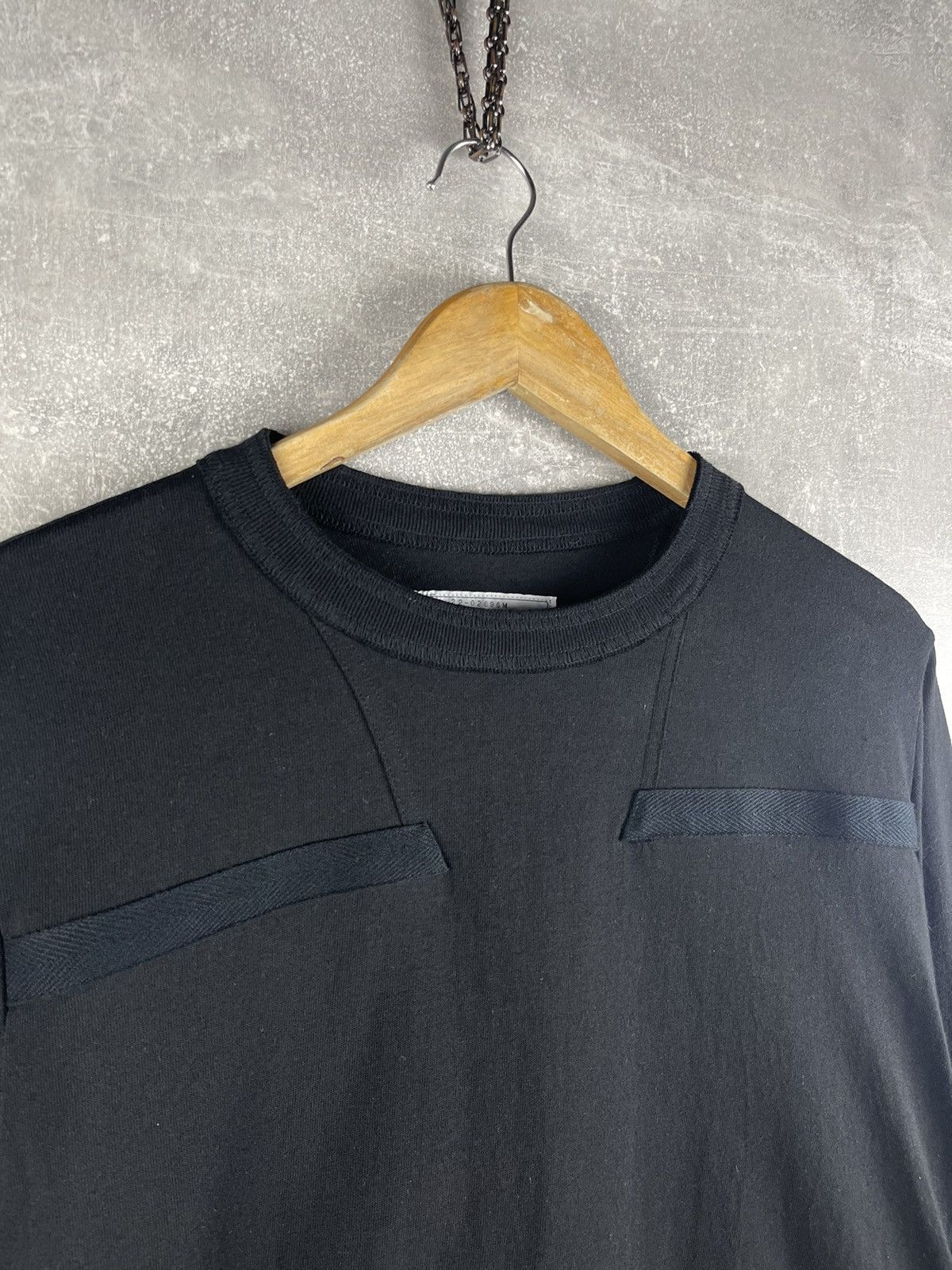 Sacai Sacai Bandana Panel Black Open Long Sleeve T-Shirt Size US S / EU 44-46 / 1 - 4 Thumbnail