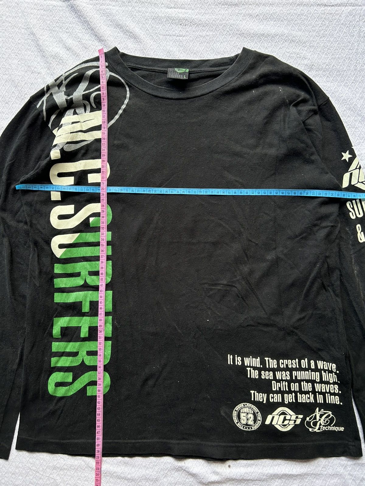 Vintage North Coast Surfers Japan Seditionaries Poem Long Sleeve Size US L / EU 52-54 / 3 - 11 Thumbnail