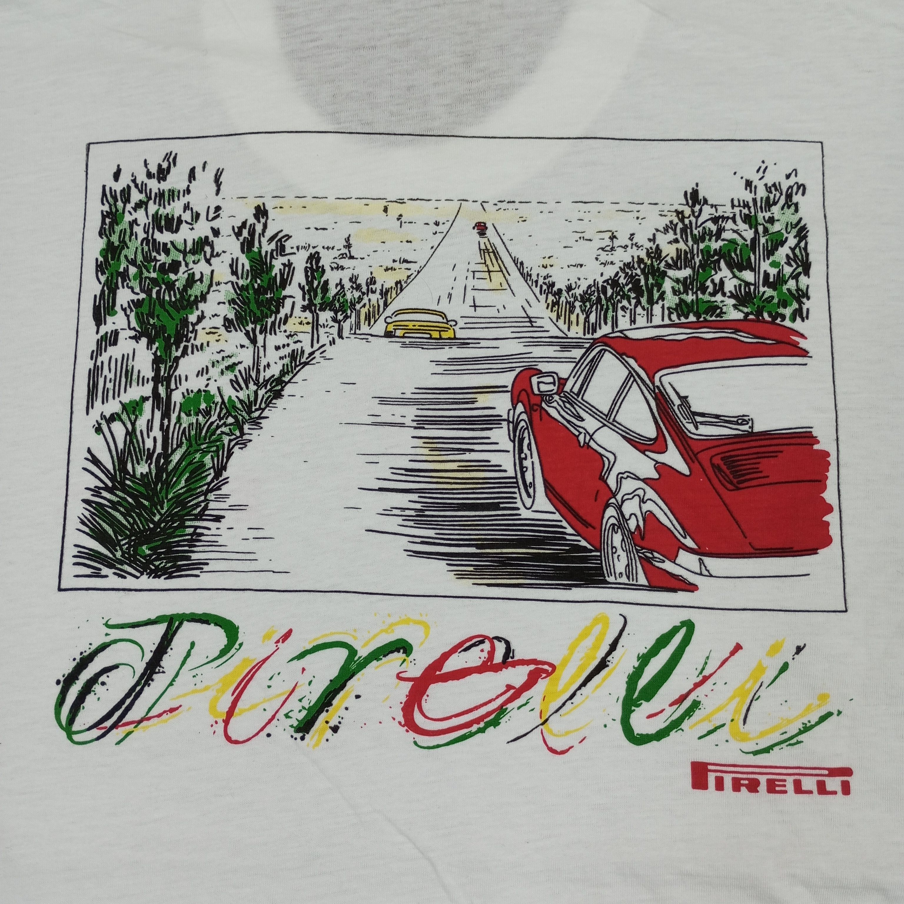 Pirelli × Vintage Pirelli Backprint Design Art Style Tshirt Size US M / EU 48-50 / 2 - 2 Thumbnail