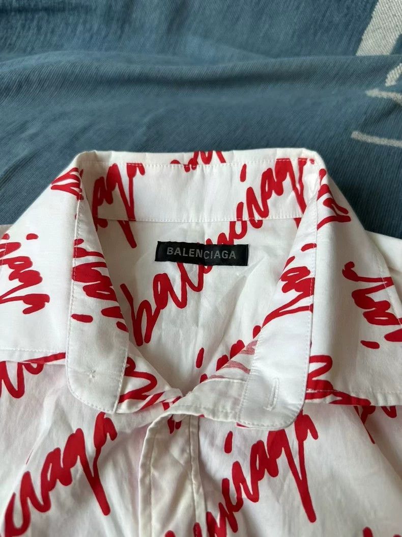 Balenciaga Balenciaga Cursive Bullet Screen Shirt 2502-Nextarrow Size XXS / US 00 / IT 34 - 3 Thumbnail