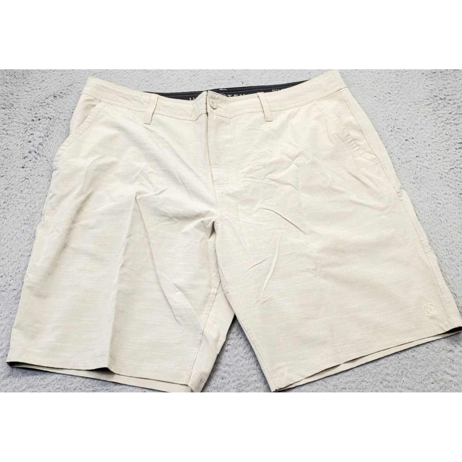 Hang Ten Hang Ten Mens Size 40 Tan 21" Hybrid Board Shorts Stretch Drawstring Pockets Short Bottom Swimswear Size US 40 / EU 56 - 2 Thumbnail