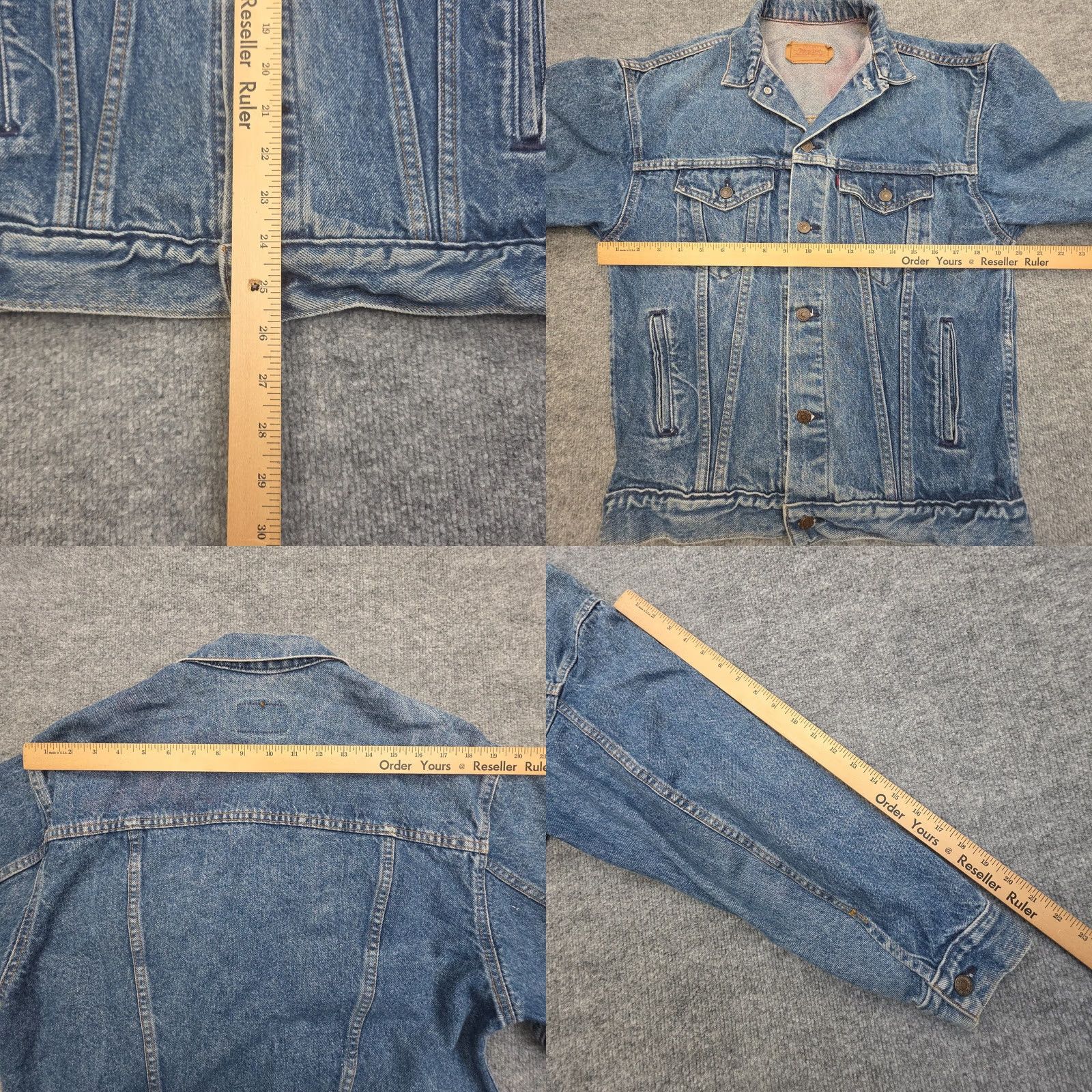 Levi's VINTAGE Levi's Jacket Women's XL Blue Denim Jean 57508 USA Stained Size 40" / US 18 - 9 Thumbnail