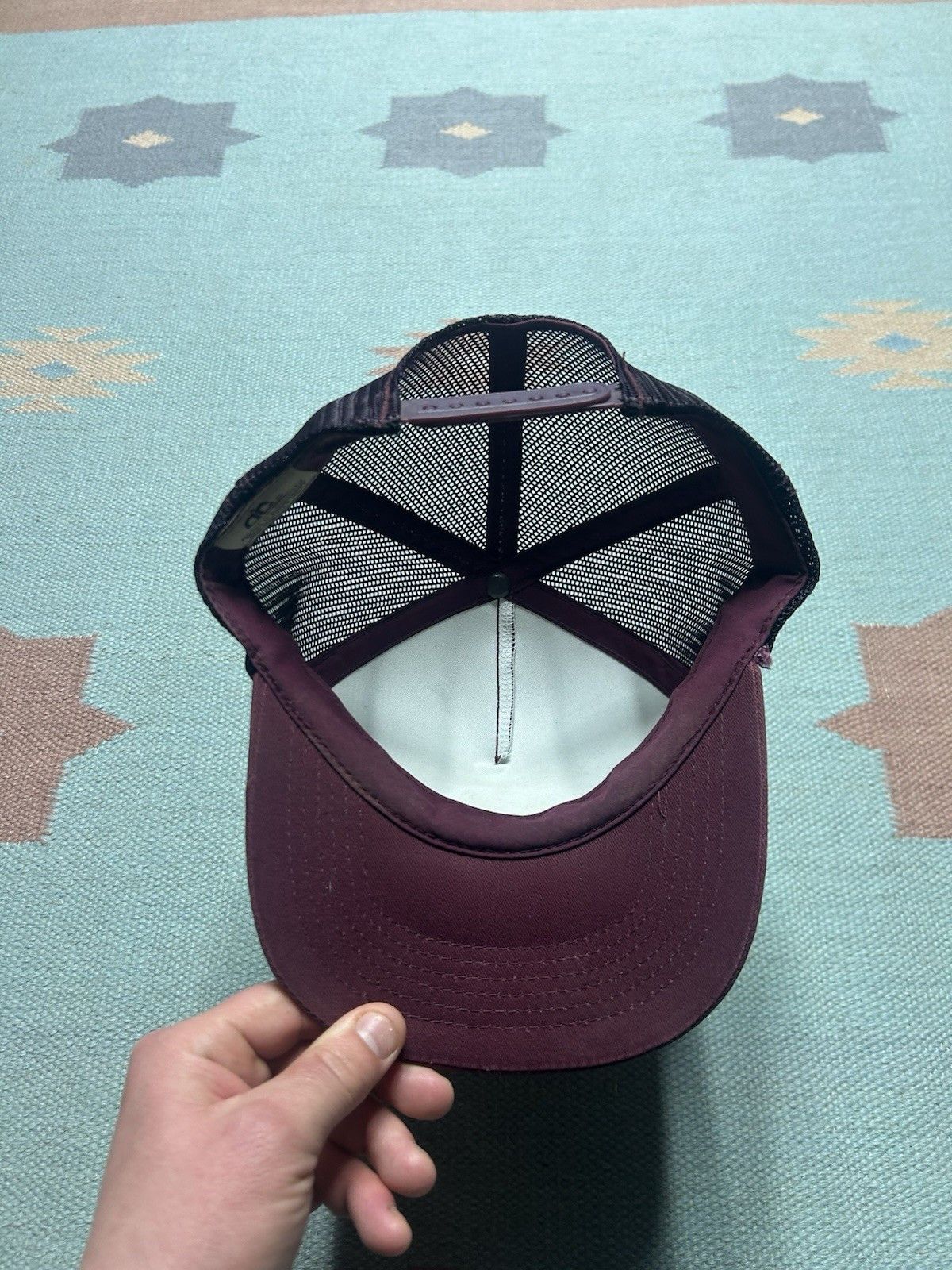 Vintage VTG trucker hat Frankenmuth horseshoe club Michigan maroon Size ONE SIZE - 5 Thumbnail