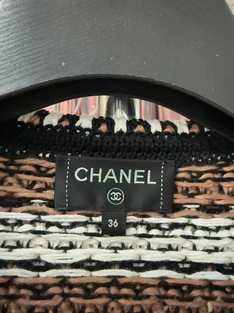 Chanel Chanel White Zongzi Color Block Vertical Pattern Woven Coa Size XS / US 0-2 / IT 36-38 - 6 Thumbnail