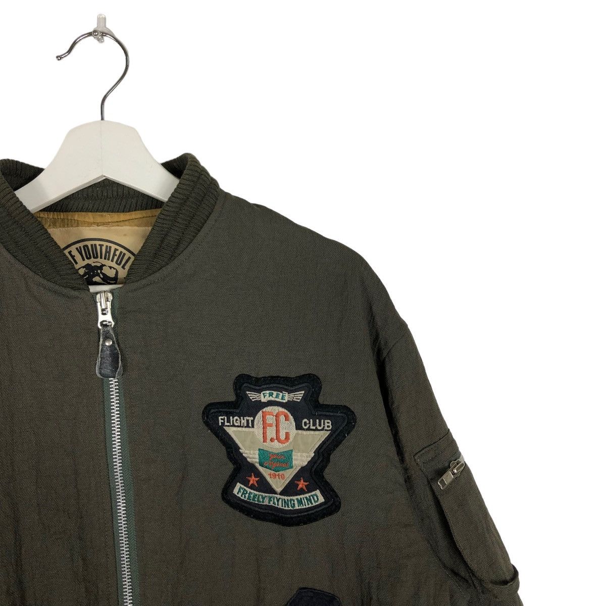 Japanese Brand 🔥 VINTAGE FREE FIGHT CLUB BOMBER JACKET Size US M / EU 48-50 / 2 - 6 Thumbnail