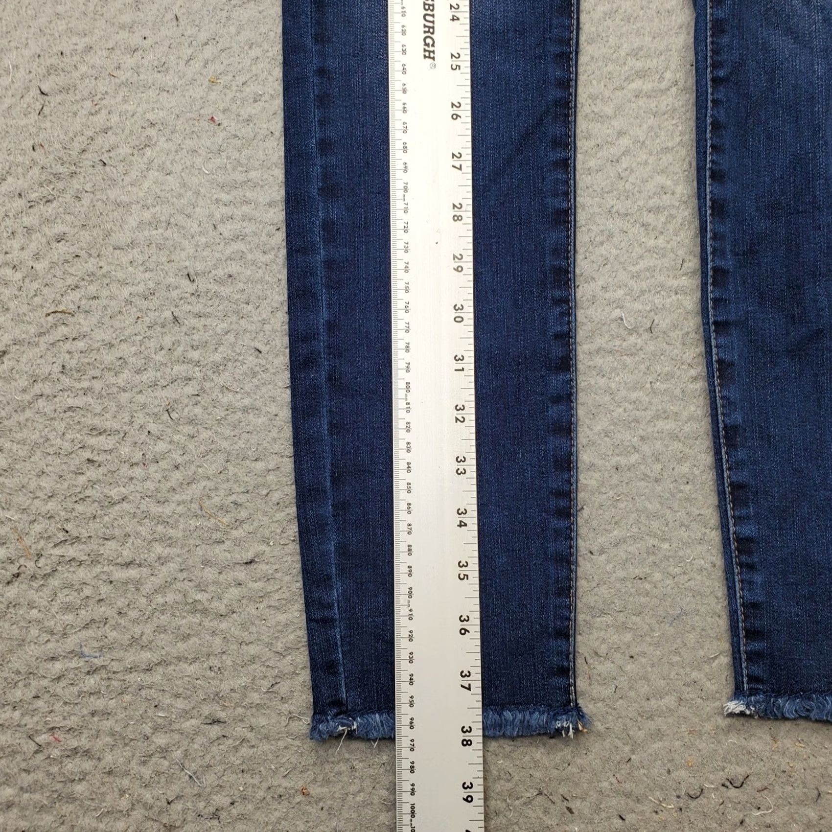 Vintage Refuge Womens Jeans 2 Blue Denim High Rise Frayed Hem Skinny Streetwear 2 Womens Blue Denim Skinny Jeans Size 26" / US 2 / IT 38 - 3 Thumbnail