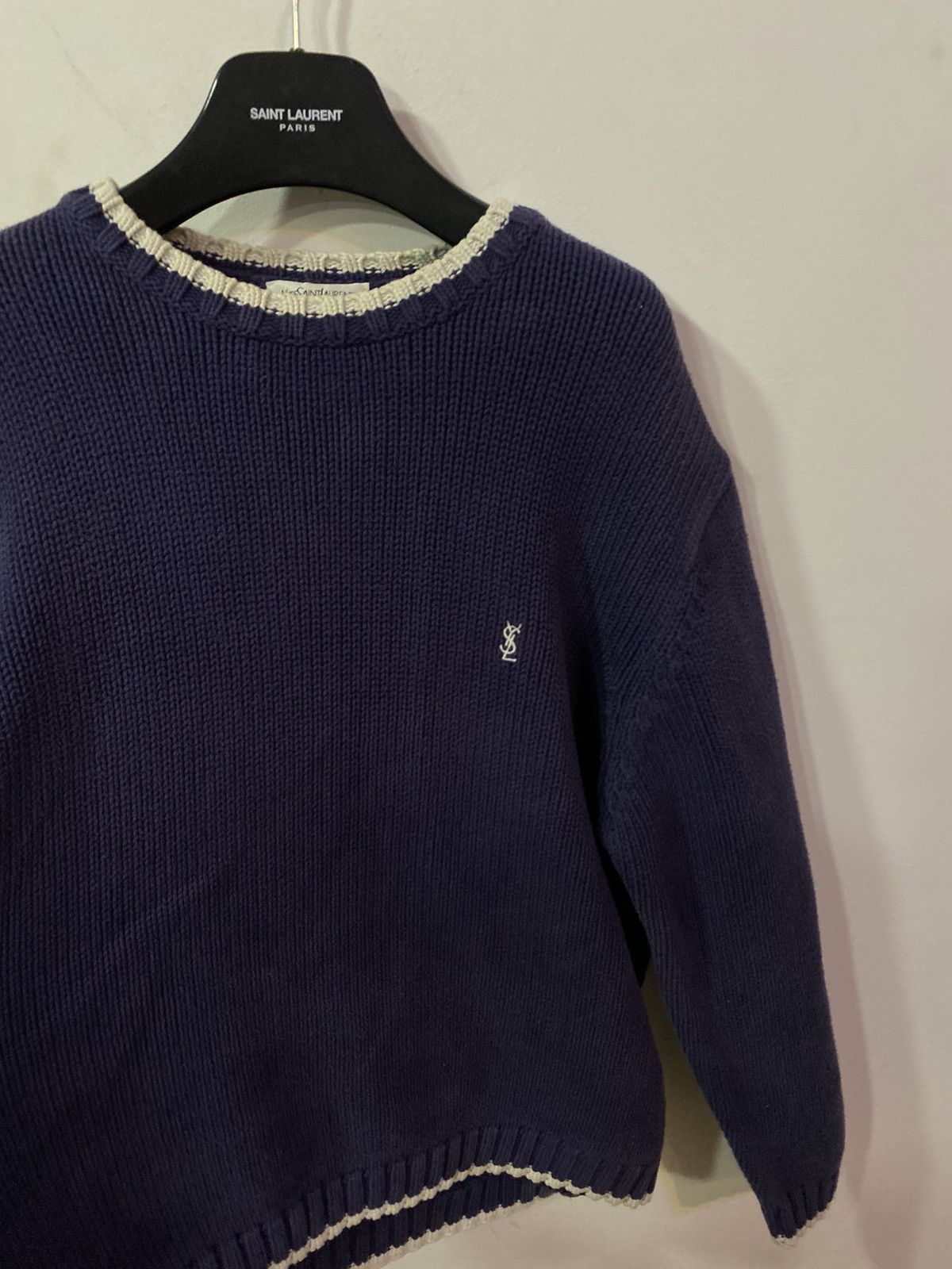 Yves Saint Laurent Heavy YSL Sweater Knit Size US XL / EU 56 / 4 - 10 Thumbnail