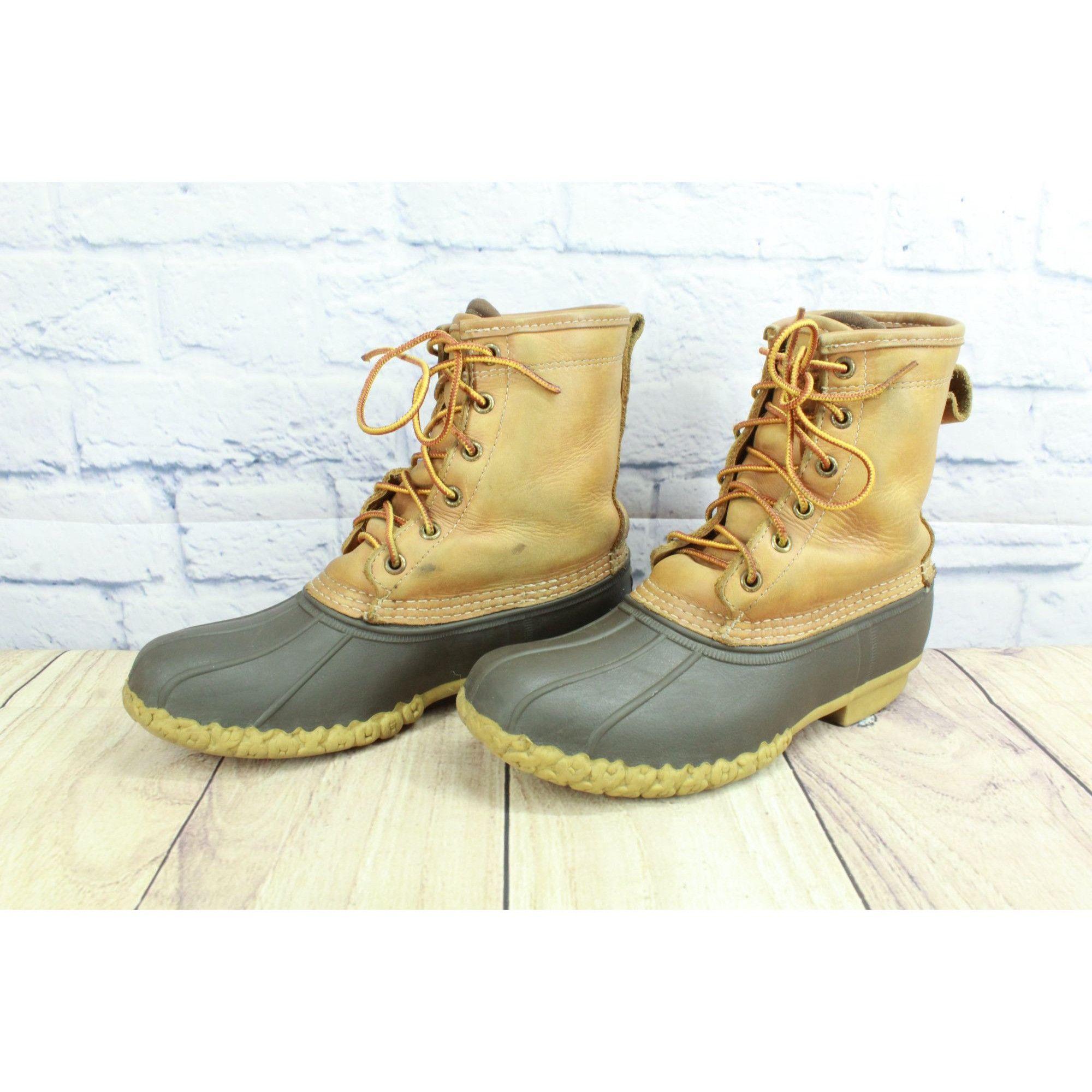 Goretex LL Bean Leather 8" Goretex Insulated Ankle Duck Boots Size US 7 / IT 37 - 2 Thumbnail