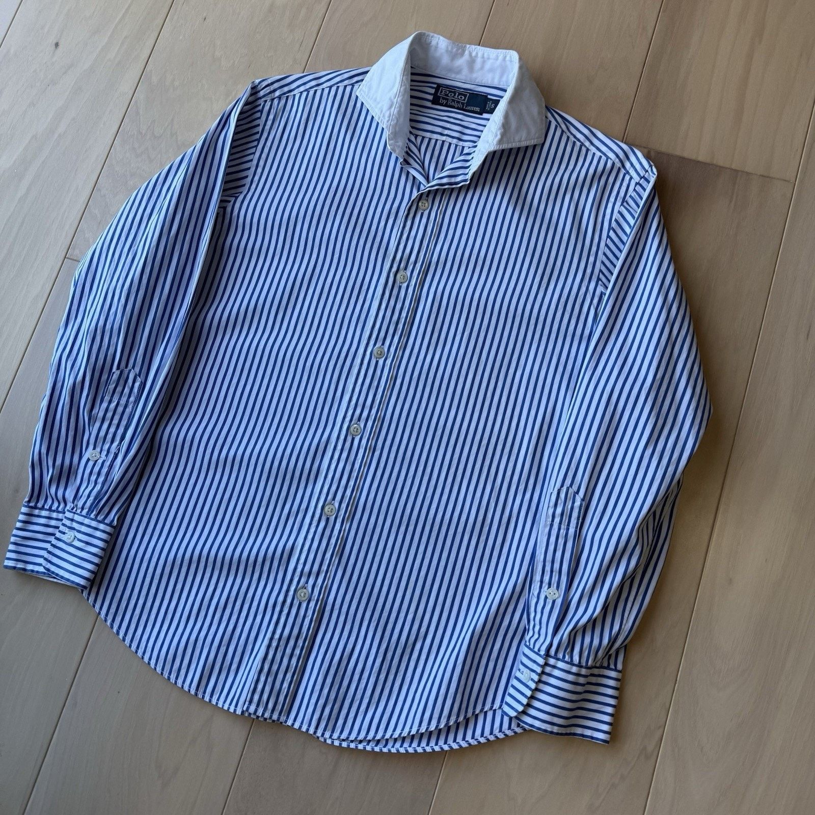Polo Ralph Lauren Vintage Polo Ralph Lauren Shirt S Blue White Striped Oxford Size US S / EU 44-46 / 1 - 9 Thumbnail
