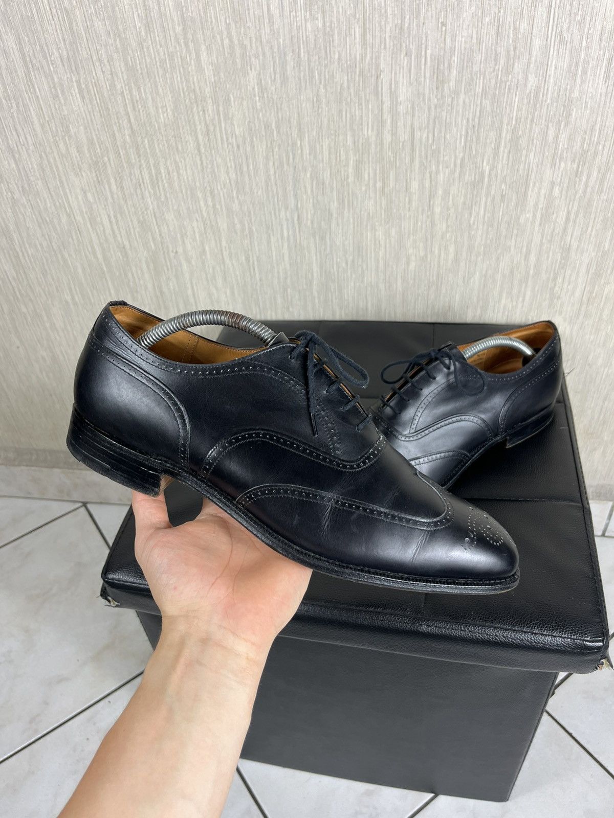 Church's × Vintage Vintage Church’s oxford brogues bordeaux leather shoes Size US 11.5 / EU 44-45 - 1 Thumbnail