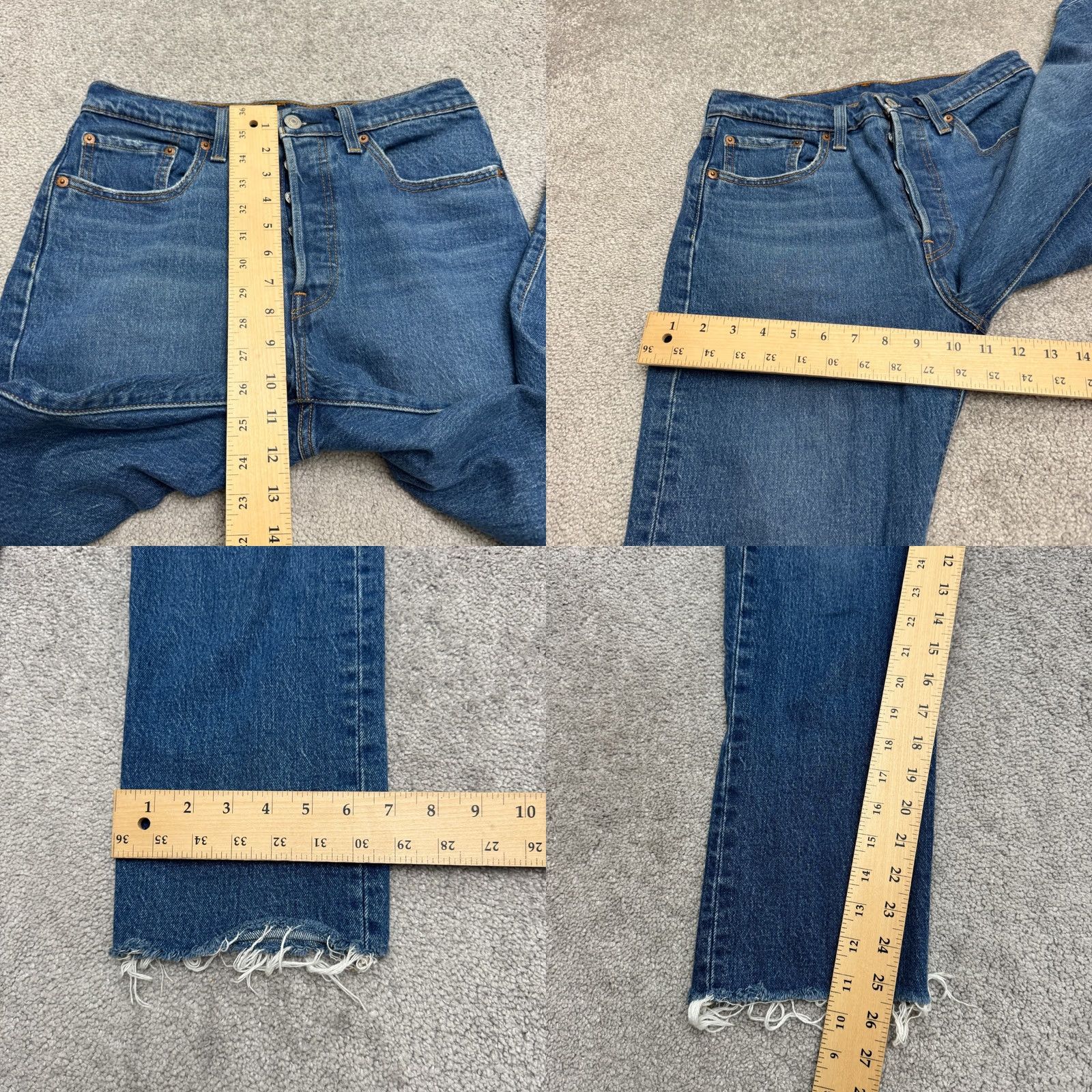 Levi's Levi's 501 Jeans Womens Regular Straight Denim Blue High Rise 28x26 Vintage No Size 42" / US 20 - 9 Thumbnail