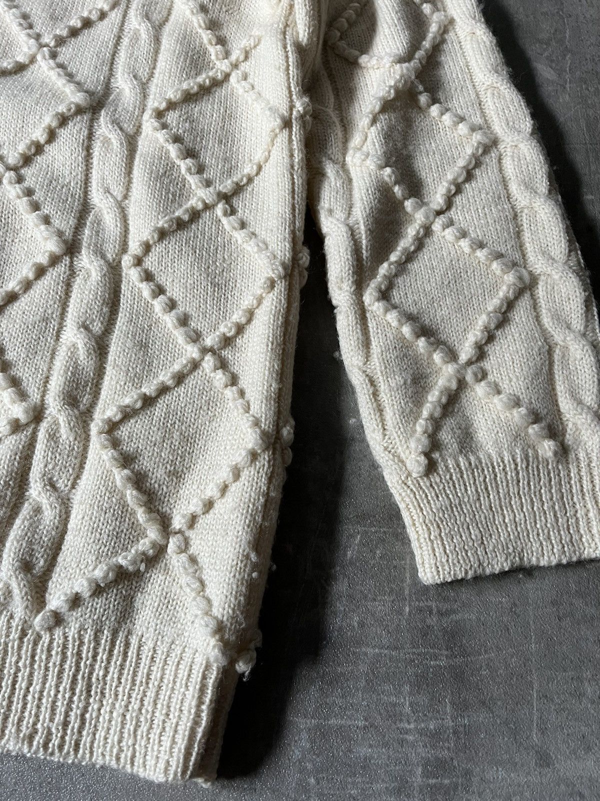 Acne Studios Acne Studios Joris oversize cream sweater cable Size US S / EU 44-46 / 1 - 5 Thumbnail