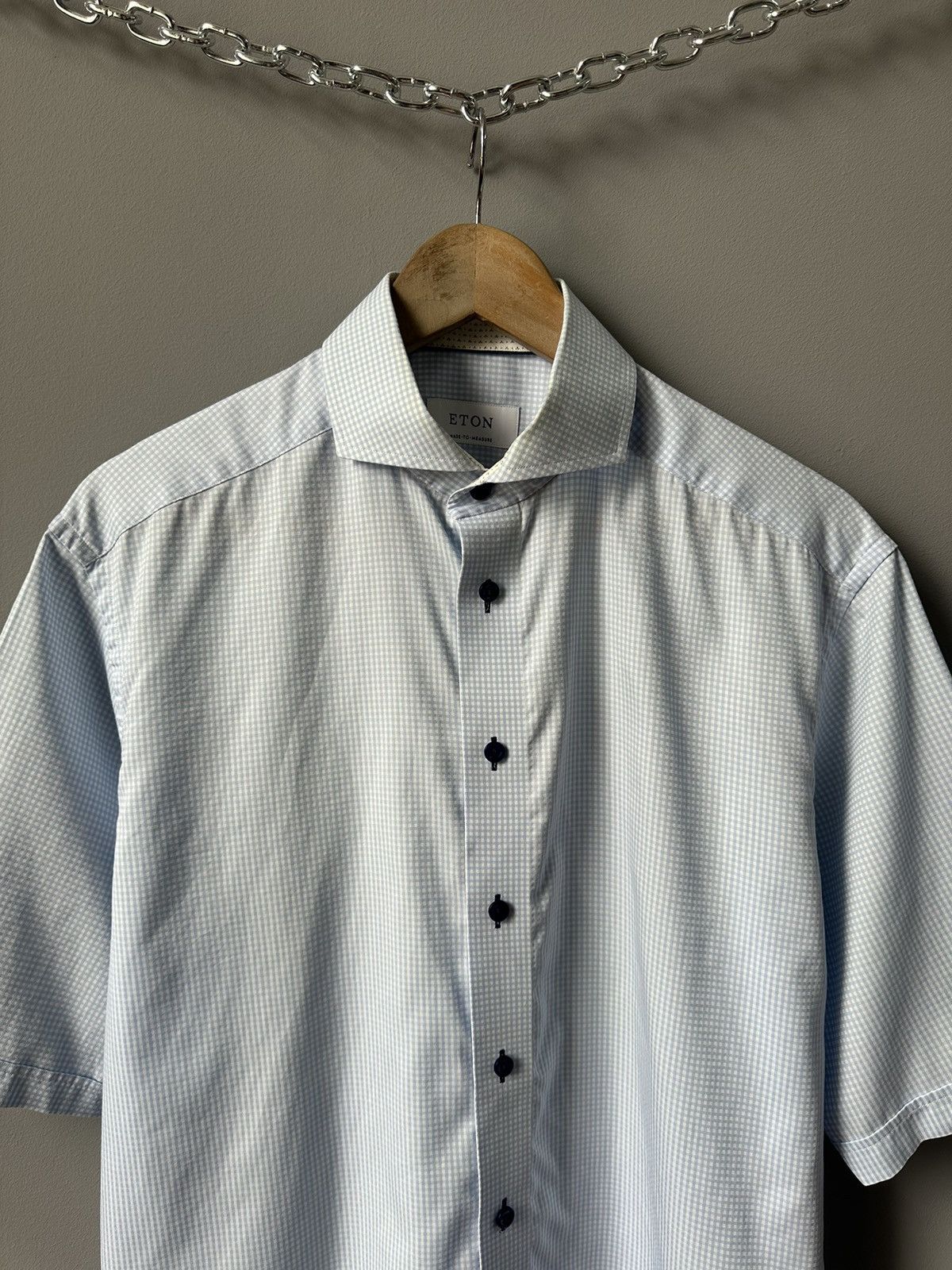 Eton Vintage Casual Shirt Eton Blue Luxury Size US M / EU 48-50 / 2 - 3 Thumbnail